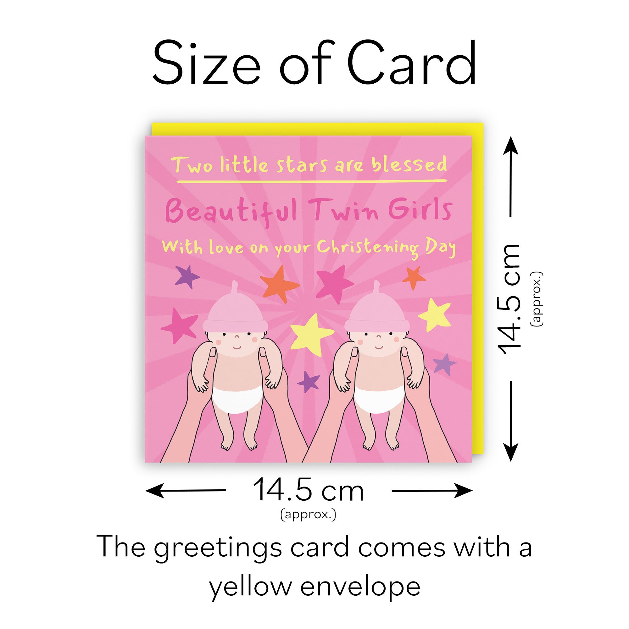 Twin Girls Christening Card Bundle Of Joy Laugh Out Loud - Default Title (GK00531)