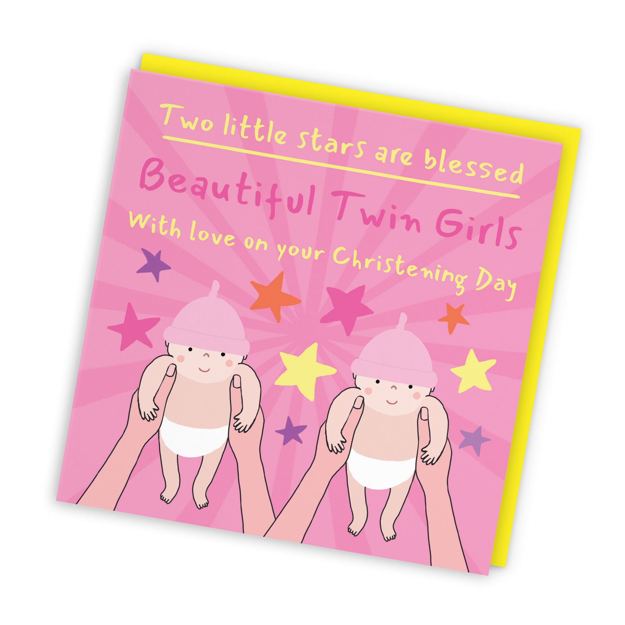 Twin Girls Christening Card Bundle Of Joy Laugh Out Loud - Default Title (GK00531)