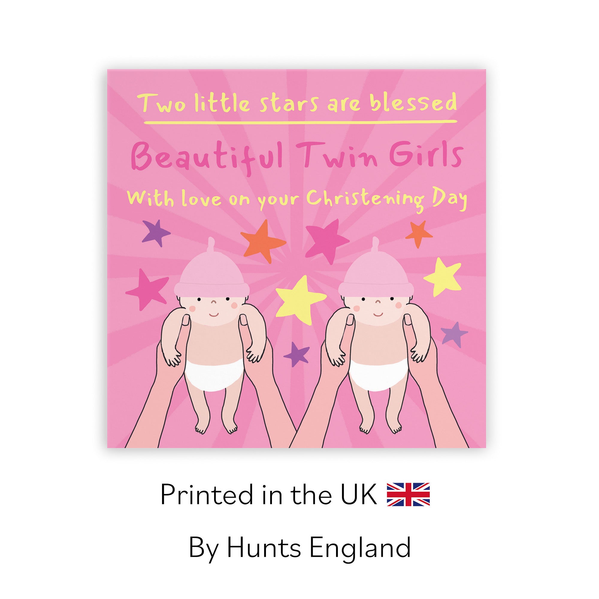 Twin Girls Christening Card Bundle Of Joy Laugh Out Loud - Default Title (GK00531)