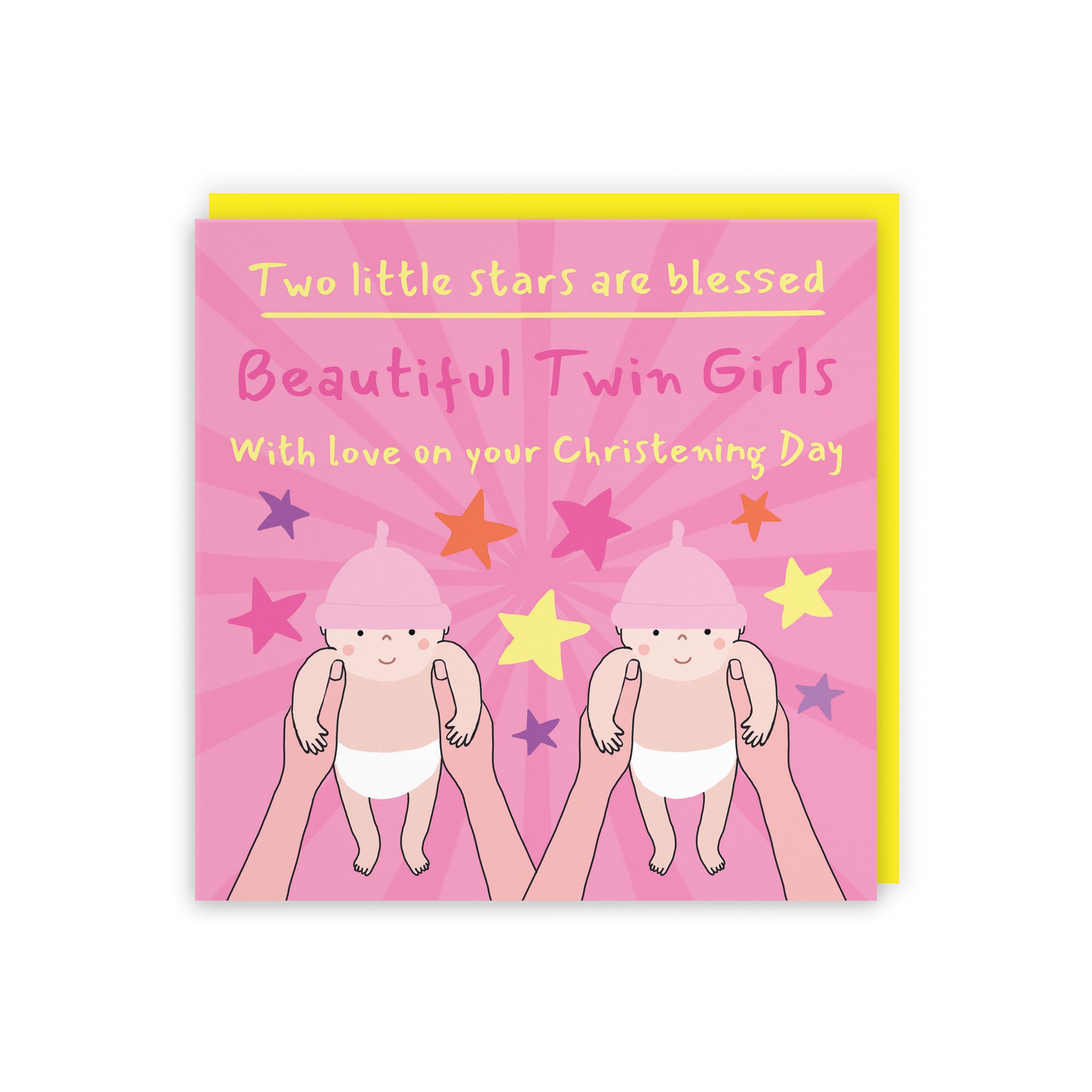Twin Girls Christening Card Bundle Of Joy Laugh Out Loud - Default Title (GK00531)