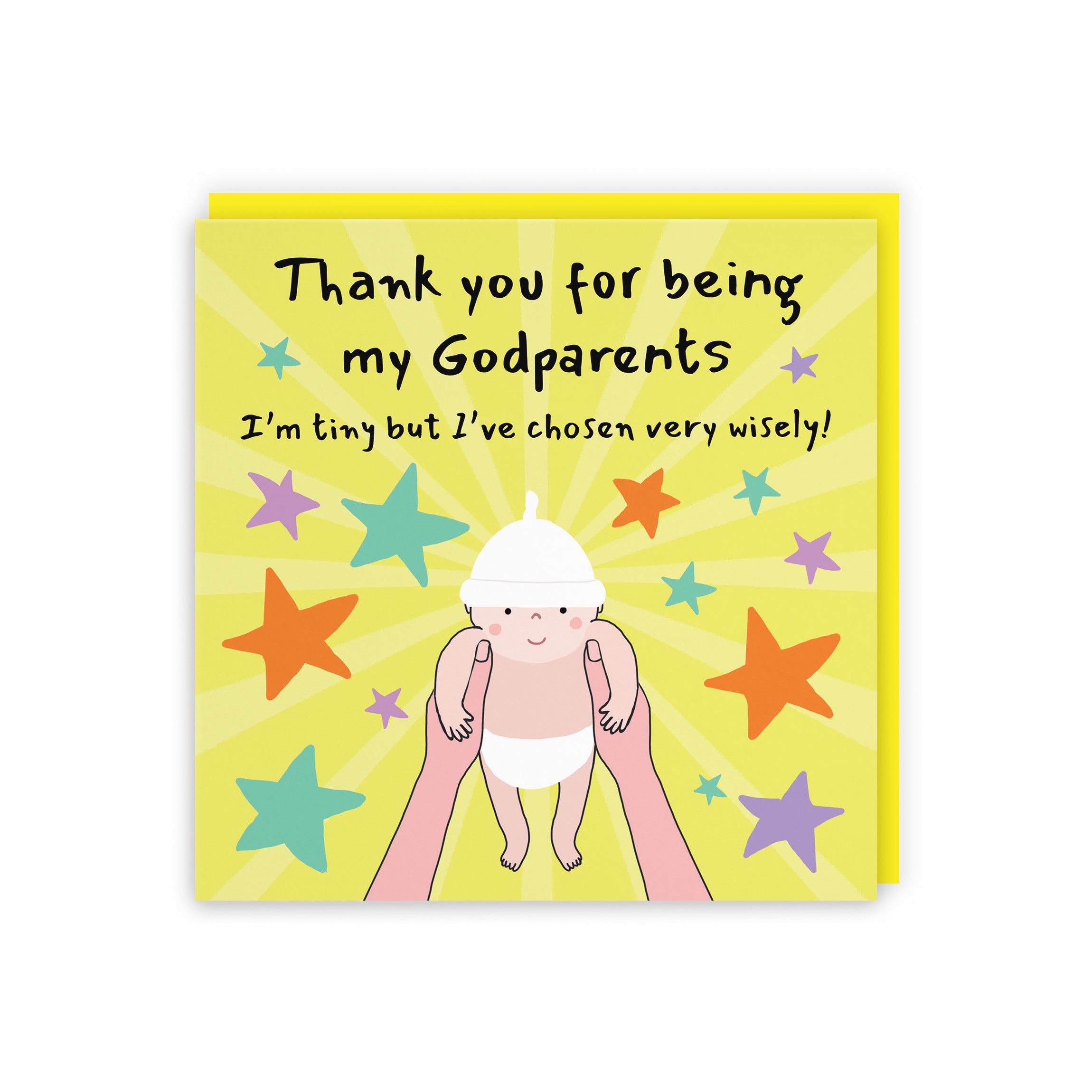 Thank You For Being My Godparents Christening Card Bundle Of Joy Laugh Out Loud - Default Title (GK00535)