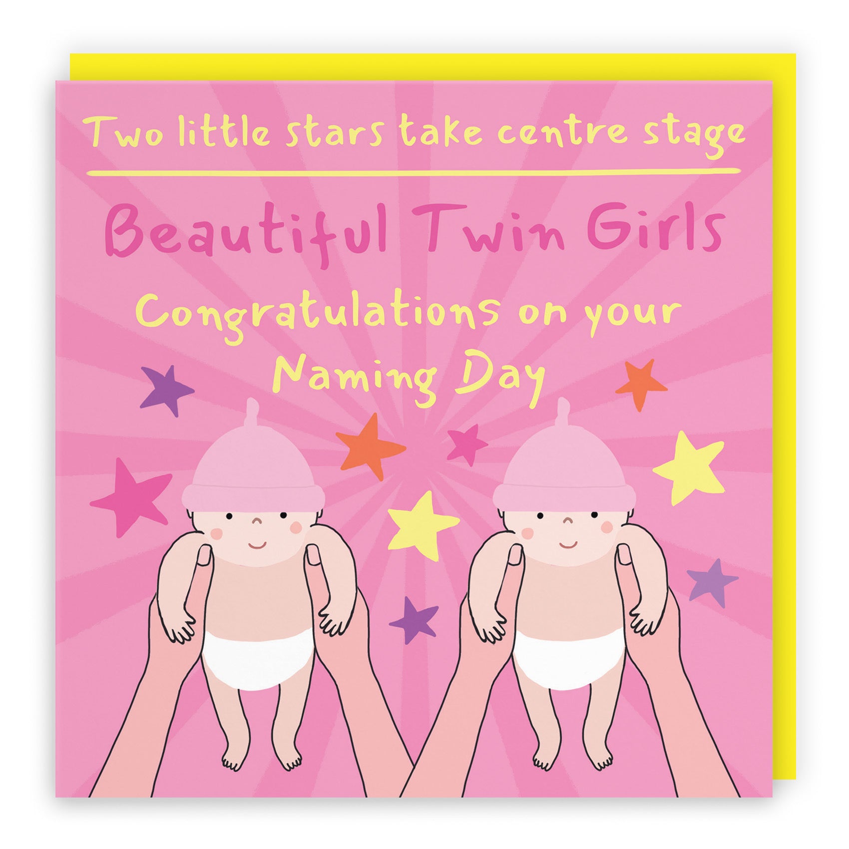 Twin Girls Naming Day Card Bundle Of Joy Laugh Out Loud - Default Title (GK00569)