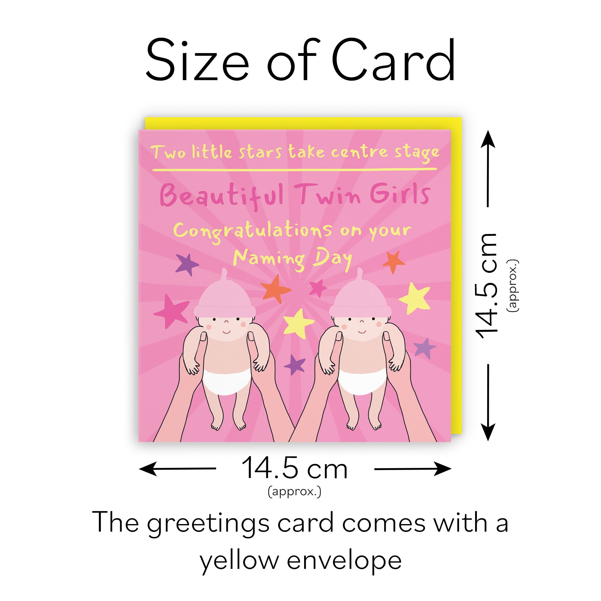 Twin Girls Naming Day Card Bundle Of Joy Laugh Out Loud - Default Title (GK00569)
