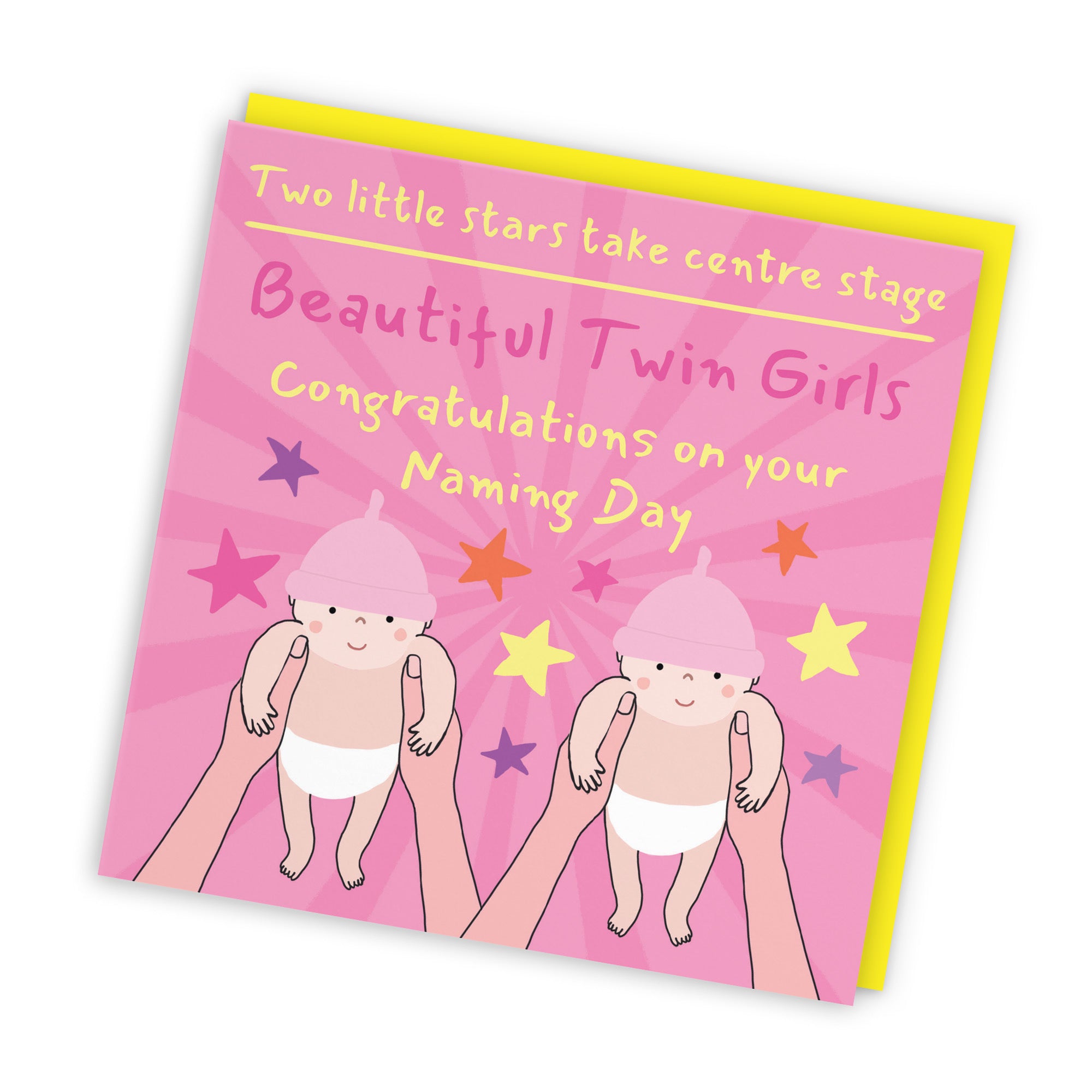 Twin Girls Naming Day Card Bundle Of Joy Laugh Out Loud - Default Title (GK00569)
