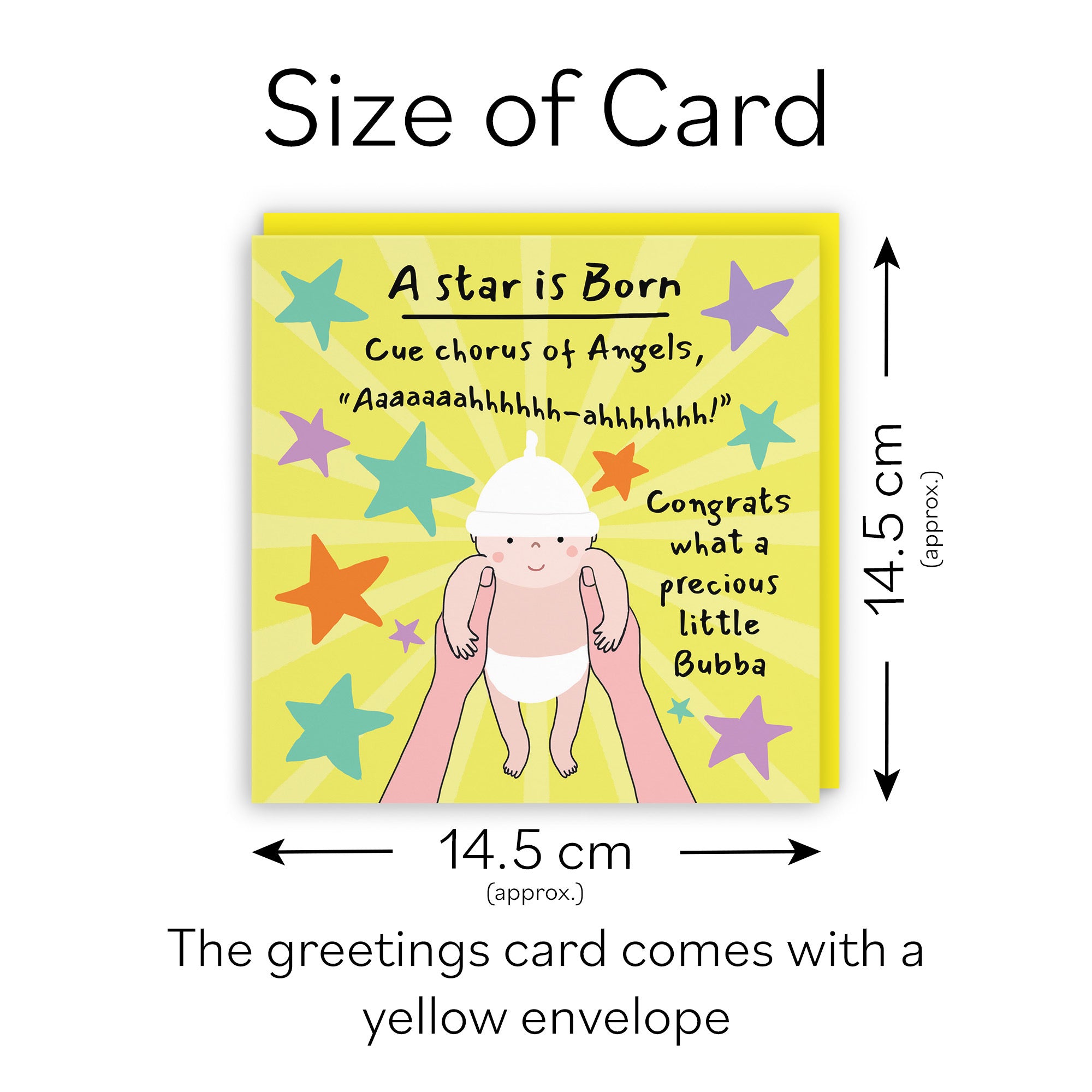 New Baby Congratulations Card Bundle Of Joy Chorus Of Angels Laugh Out Loud - Default Title (GK00572)