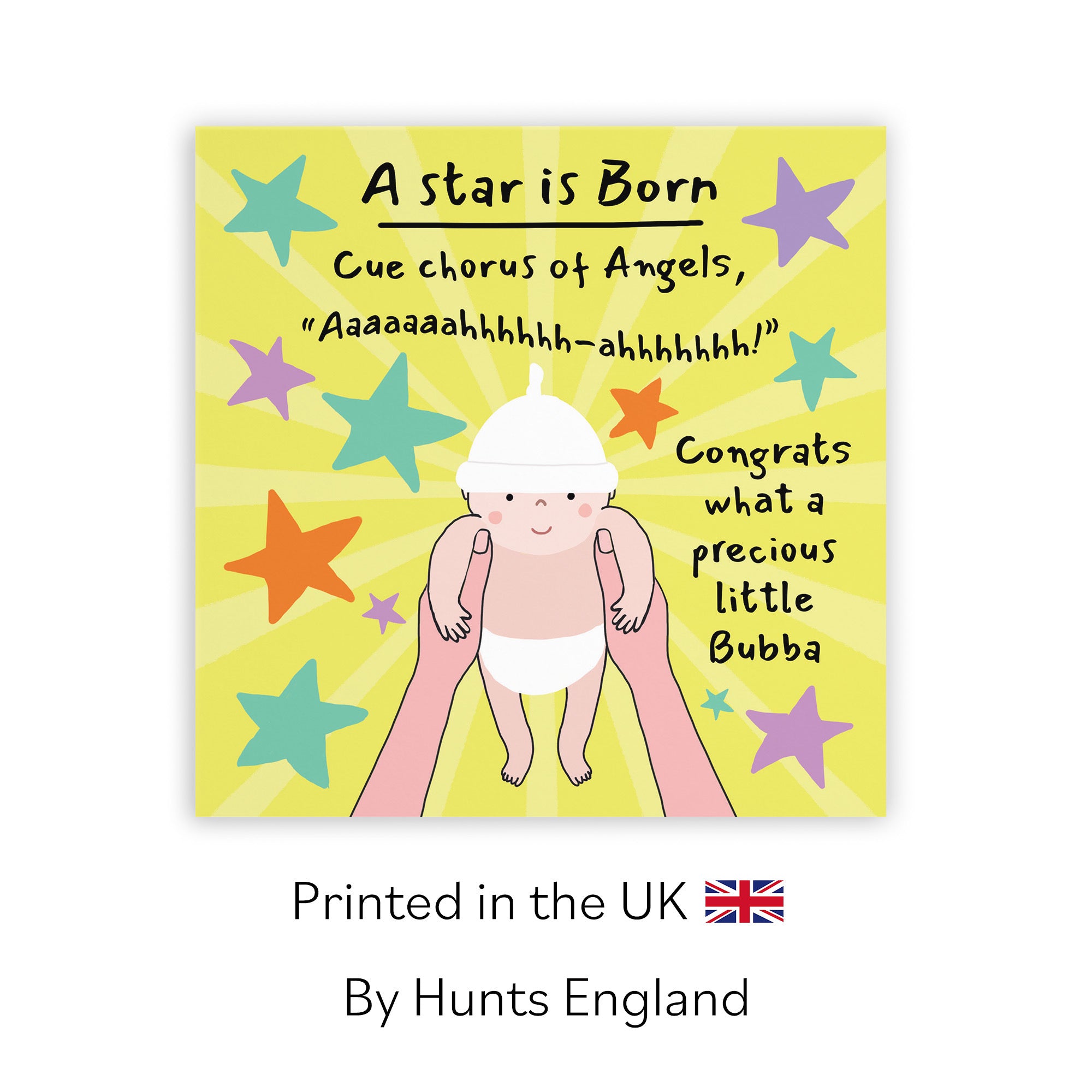 New Baby Congratulations Card Bundle Of Joy Chorus Of Angels Laugh Out Loud - Default Title (GK00572)