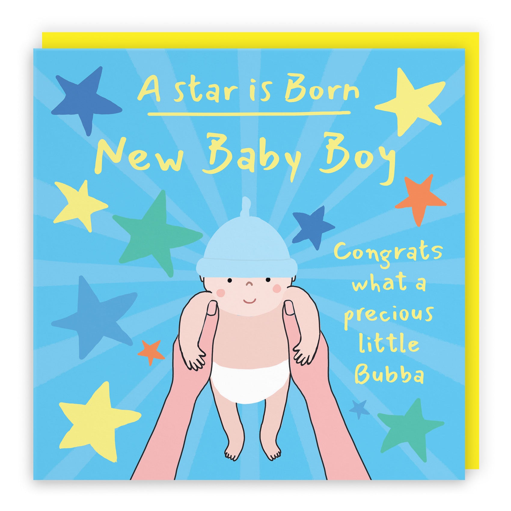 New Baby Boy Congratulations Card Bundle Of Joy Laugh Out Loud - Default Title (GK00573)