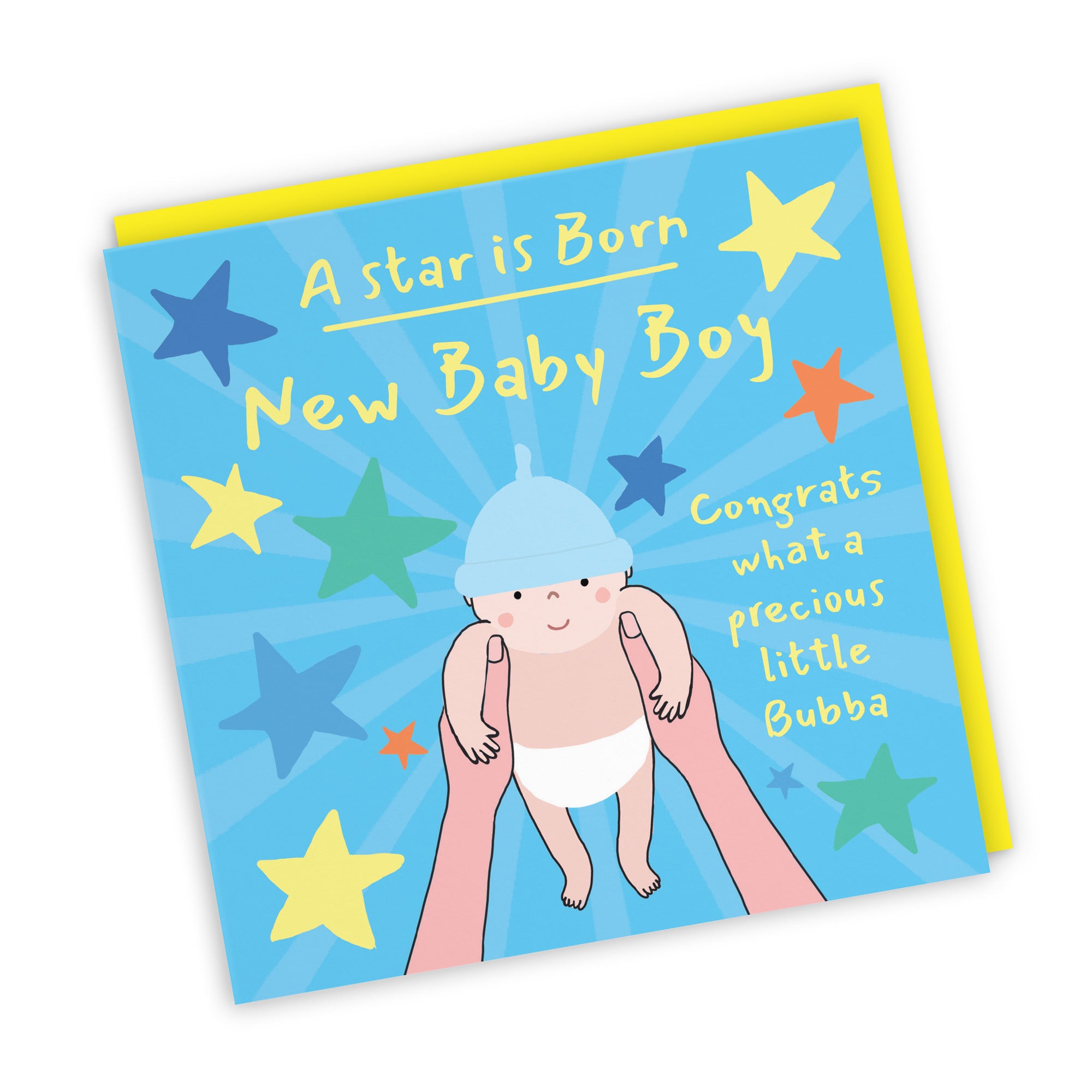 New Baby Boy Congratulations Card Bundle Of Joy Laugh Out Loud - Default Title (GK00573)