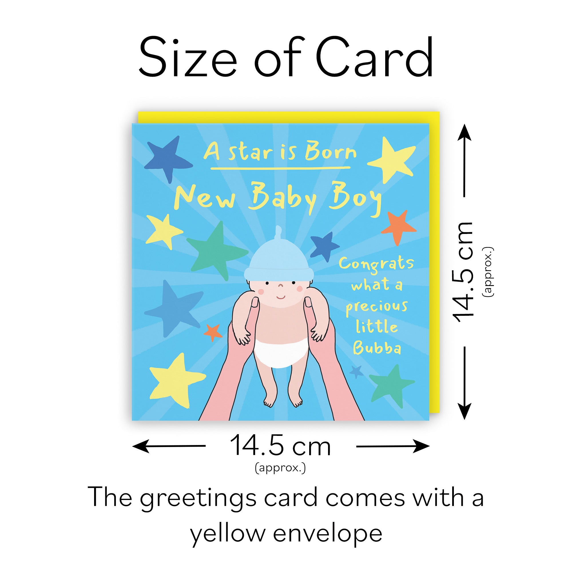 New Baby Boy Congratulations Card Bundle Of Joy Laugh Out Loud - Default Title (GK00573)