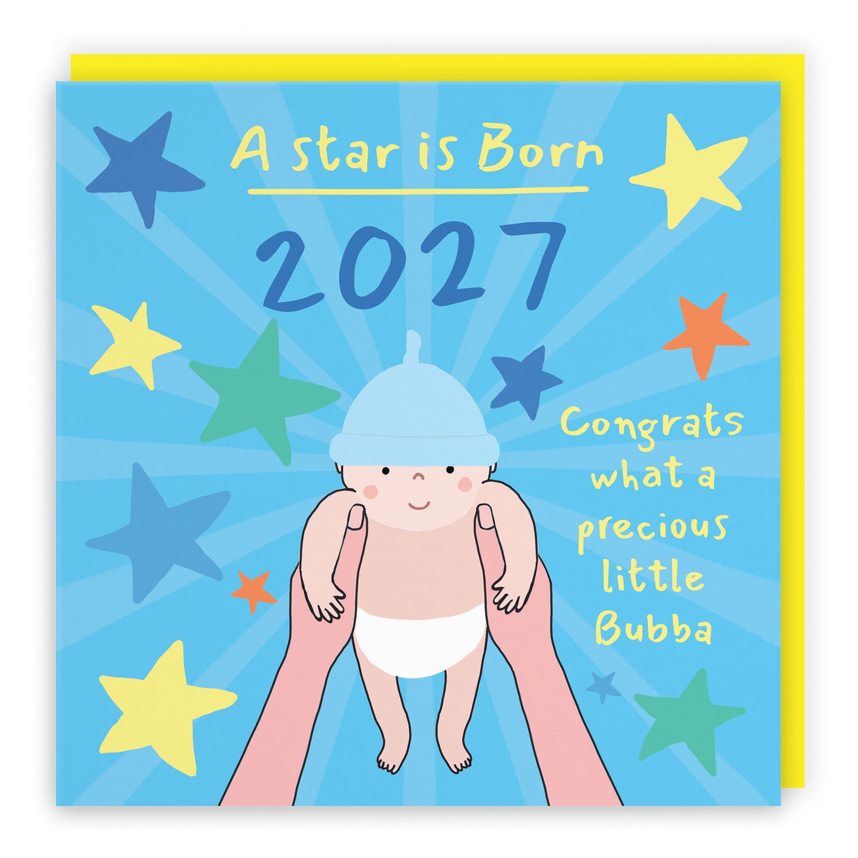 2027 New Baby Boy Congratulations Card Bundle Of Joy Laugh Out Loud - Default Title (GK00581)