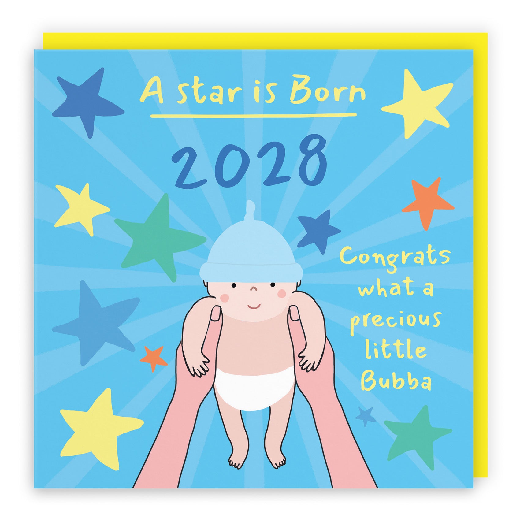 2028 New Baby Boy Congratulations Card Bundle Of Joy Laugh Out Loud - Default Title (GK00584)
