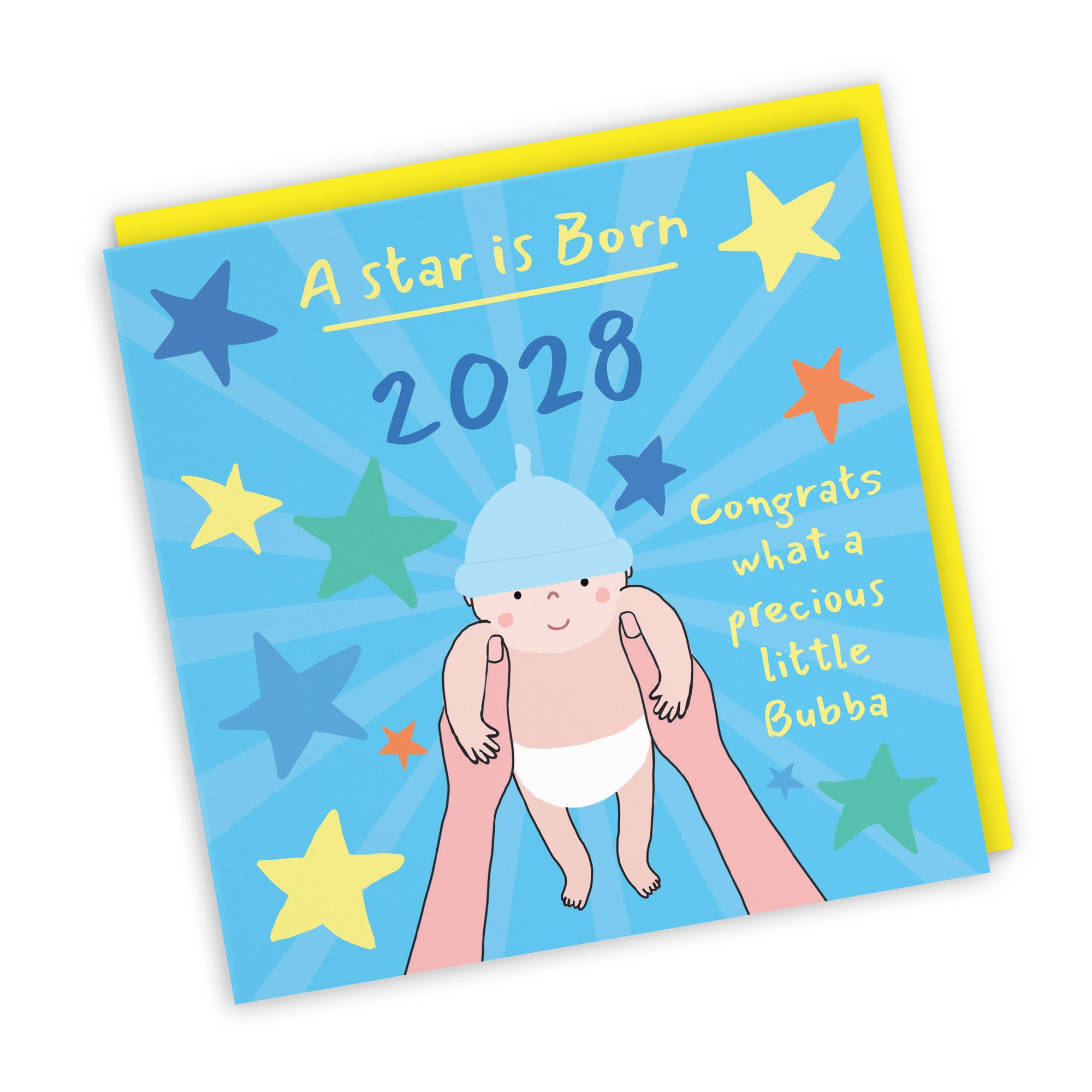 2028 New Baby Boy Congratulations Card Bundle Of Joy Laugh Out Loud - Default Title (GK00584)