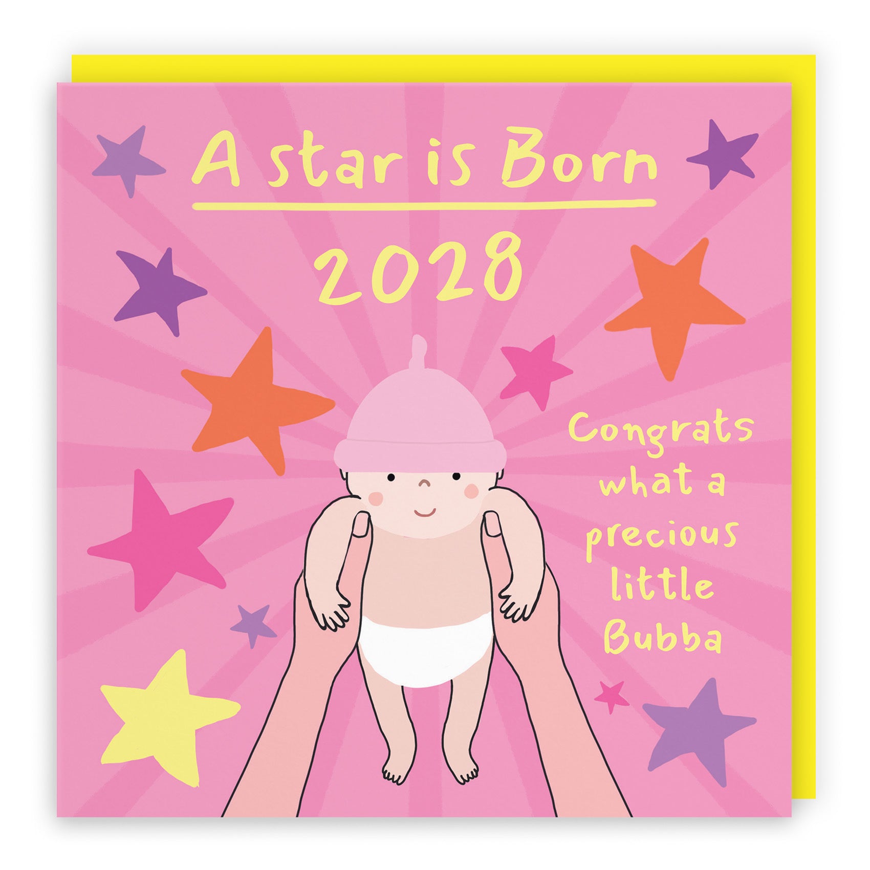 2028 New Baby Girl Congratulations Card Bundle Of Joy Laugh Out Loud - Default Title (GK00585)