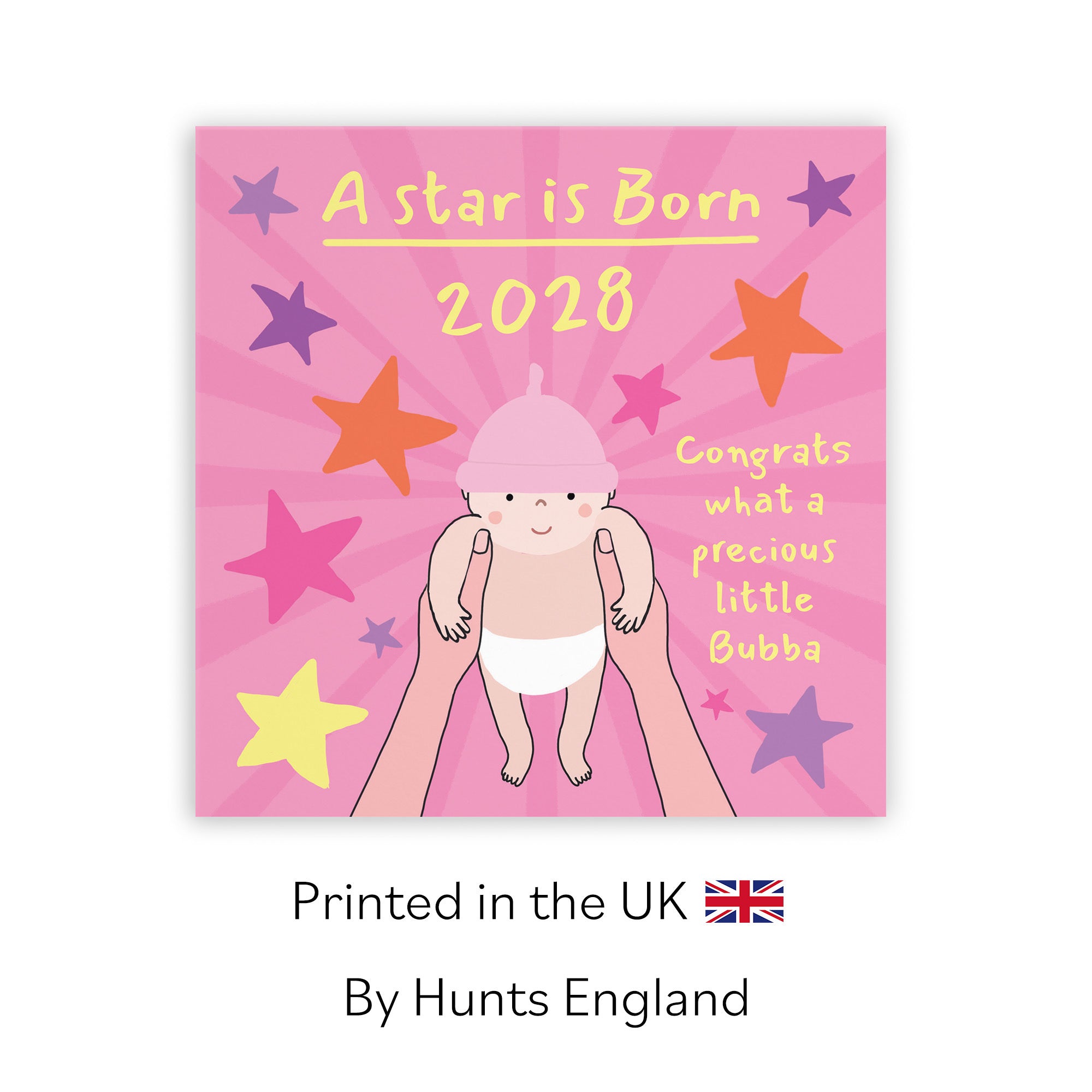 2028 New Baby Girl Congratulations Card Bundle Of Joy Laugh Out Loud - Default Title (GK00585)