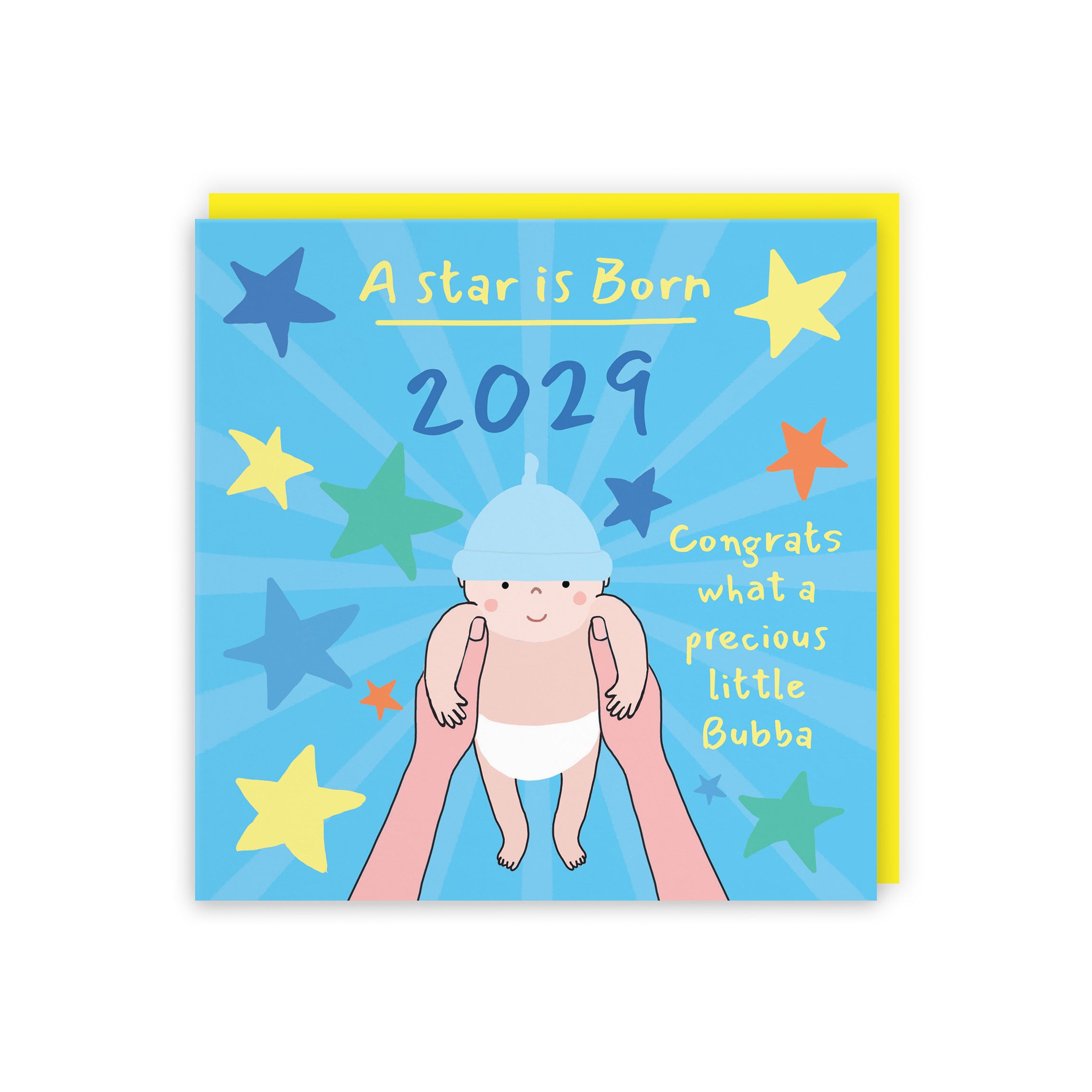 2029 New Baby Boy Congratulations Card Bundle Of Joy Laugh Out Loud - Default Title (GK00587)
