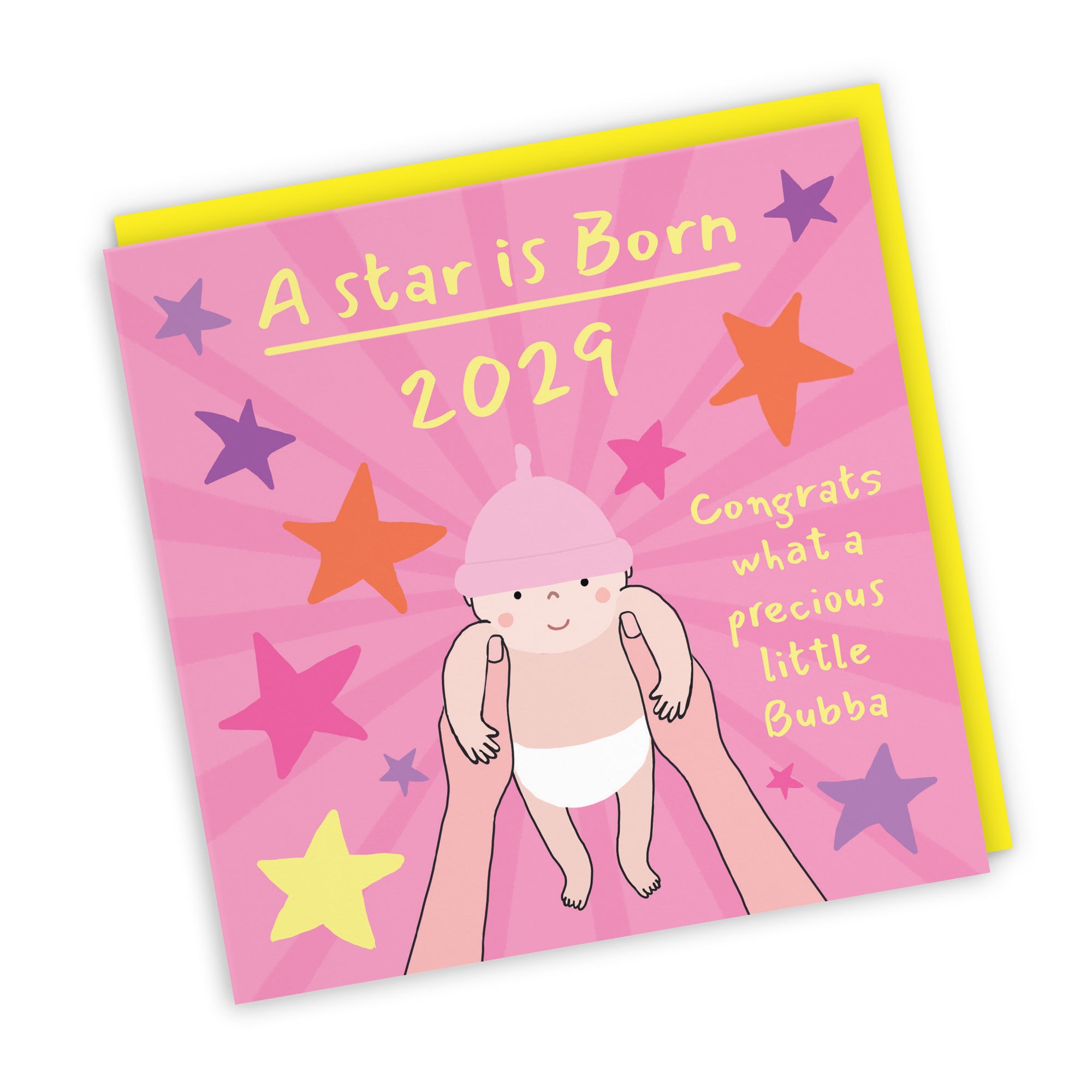 2029 New Baby Girl Congratulations Card Bundle Of Joy Laugh Out Loud - Default Title (GK00588)