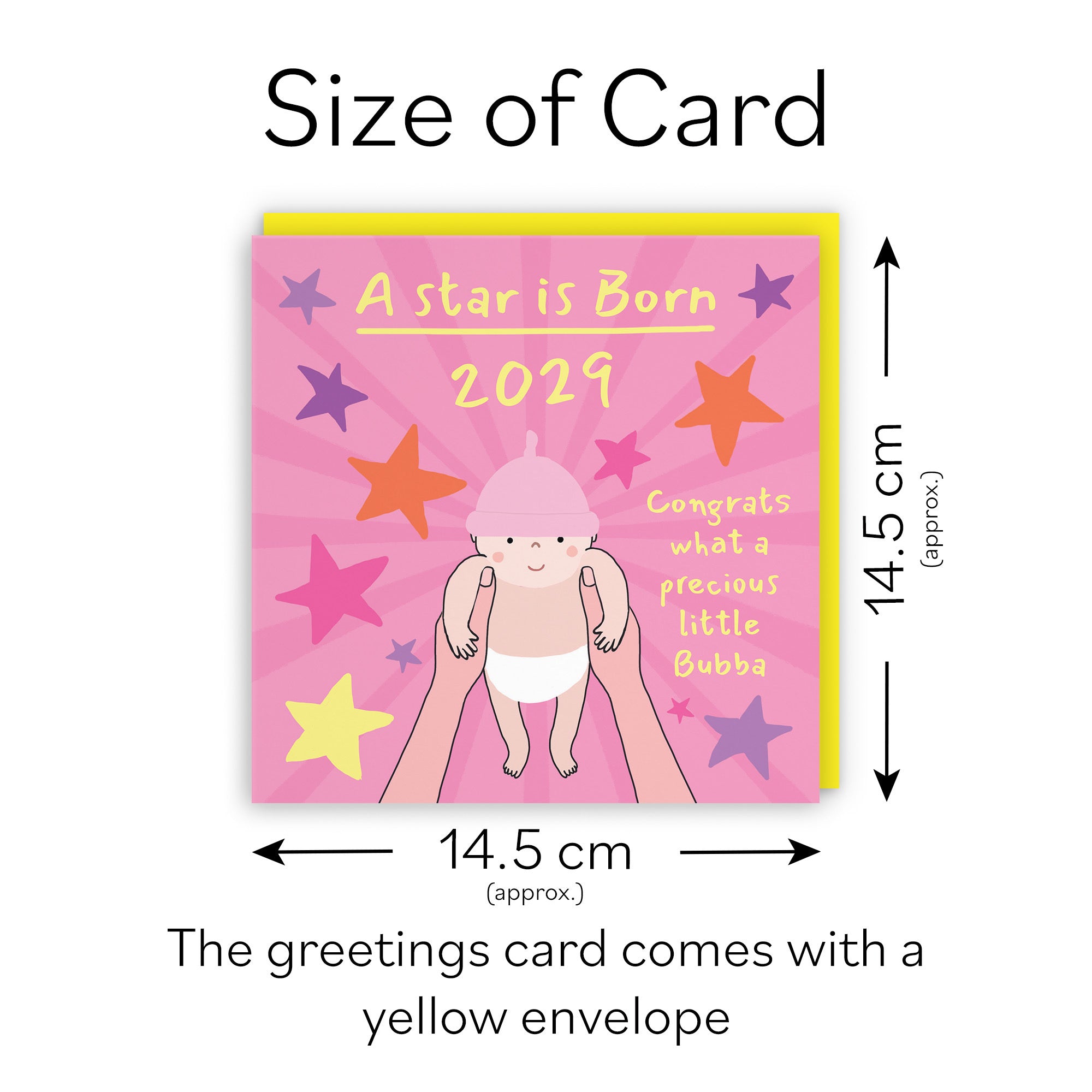 2029 New Baby Girl Congratulations Card Bundle Of Joy Laugh Out Loud - Default Title (GK00588)