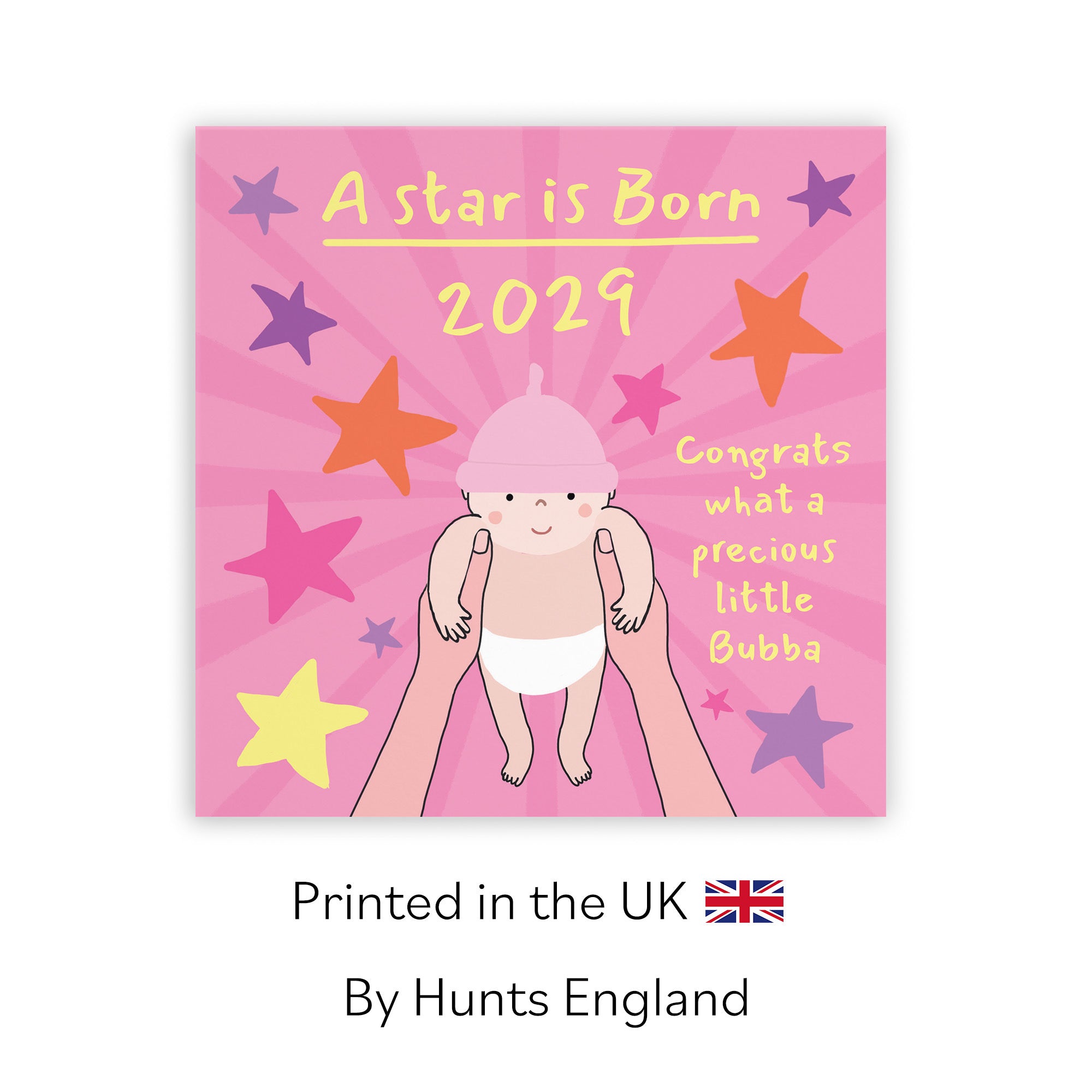 2029 New Baby Girl Congratulations Card Bundle Of Joy Laugh Out Loud - Default Title (GK00588)