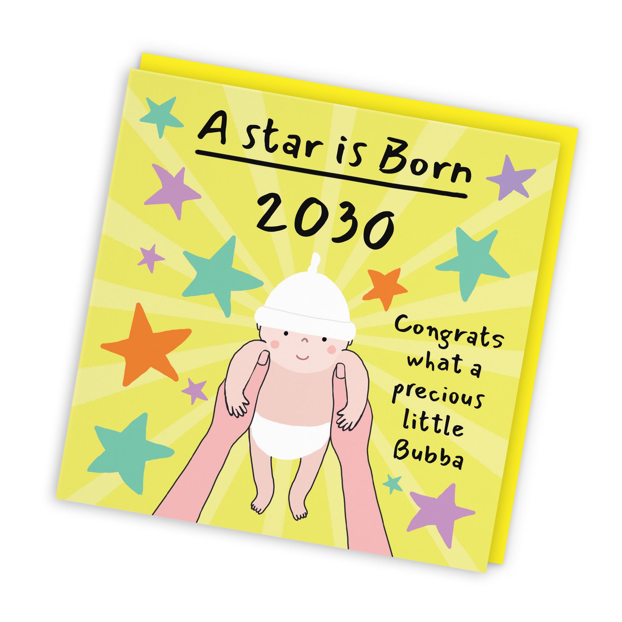 2030 New Baby Congratulations Card Bundle Of Joy Laugh Out Loud - Default Title (GK00589)
