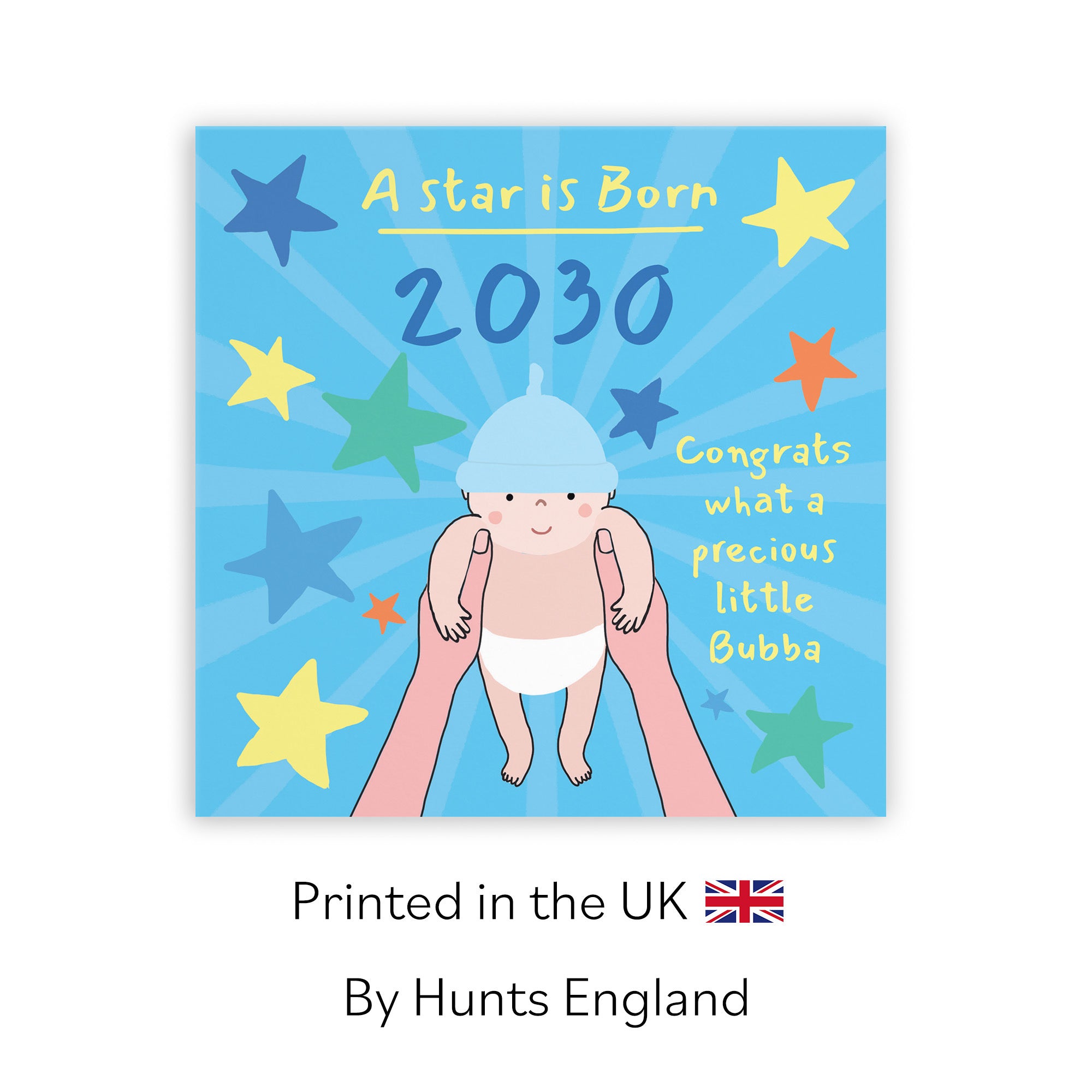 2030 New Baby Boy Congratulations Card Bundle Of Joy Laugh Out Loud - Default Title (GK00590)