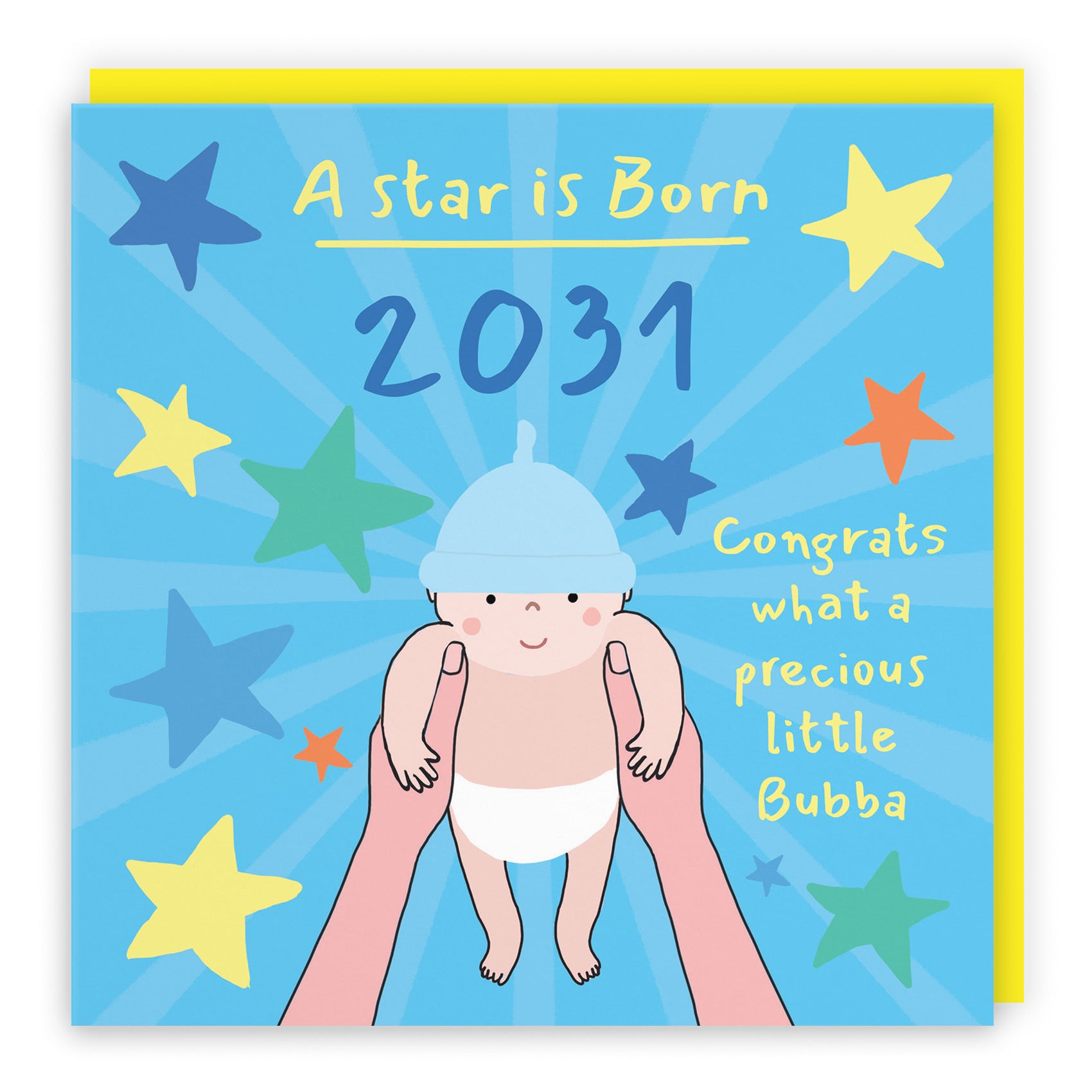 2031 New Baby Boy Congratulations Card Bundle Of Joy Laugh Out Loud - Default Title (GK00593)