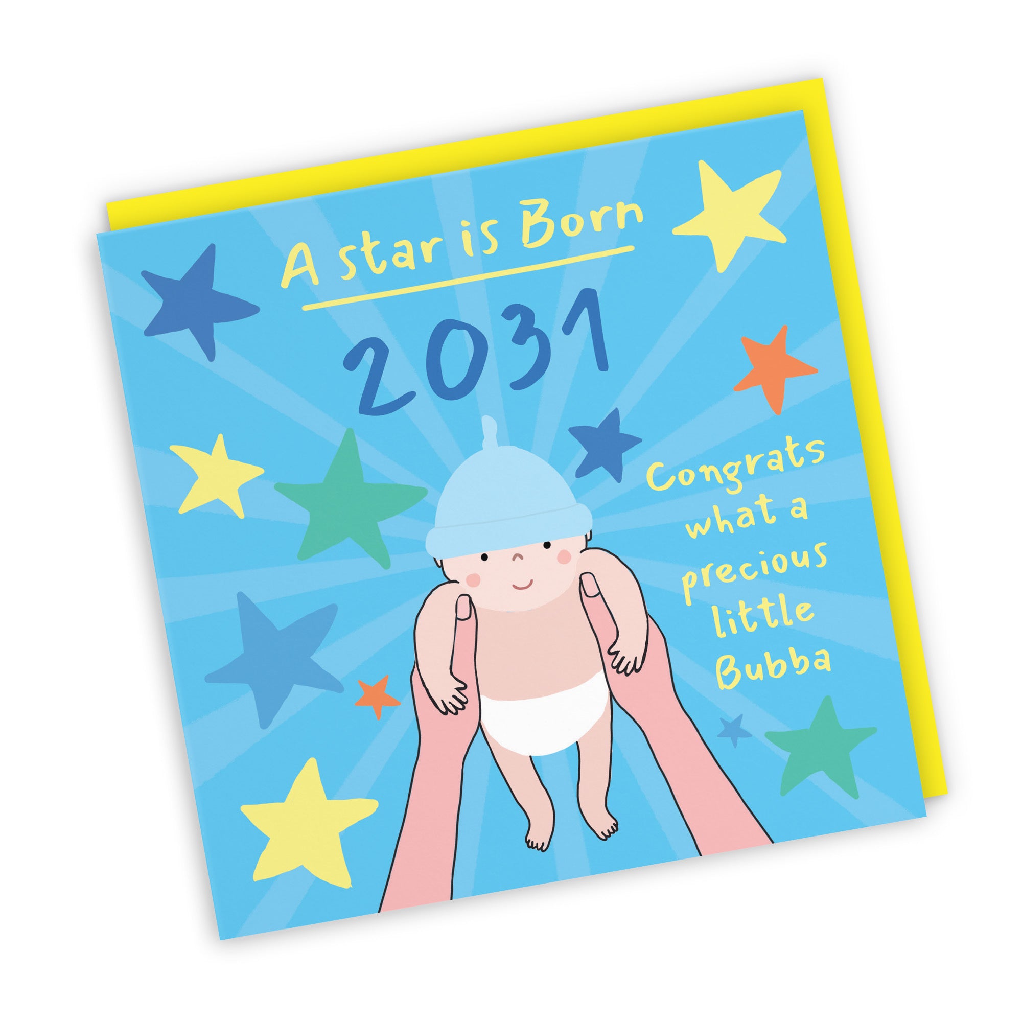 2031 New Baby Boy Congratulations Card Bundle Of Joy Laugh Out Loud - Default Title (GK00593)