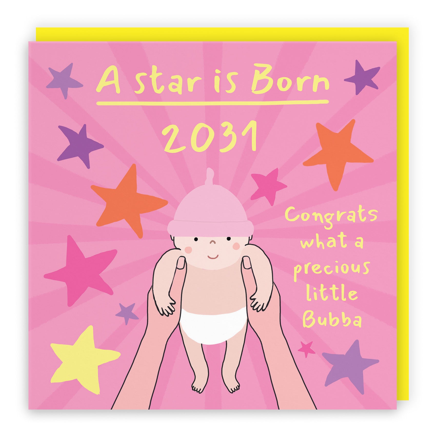 2031 New Baby Girl Congratulations Card Bundle Of Joy Laugh Out Loud - Default Title (GK00594)