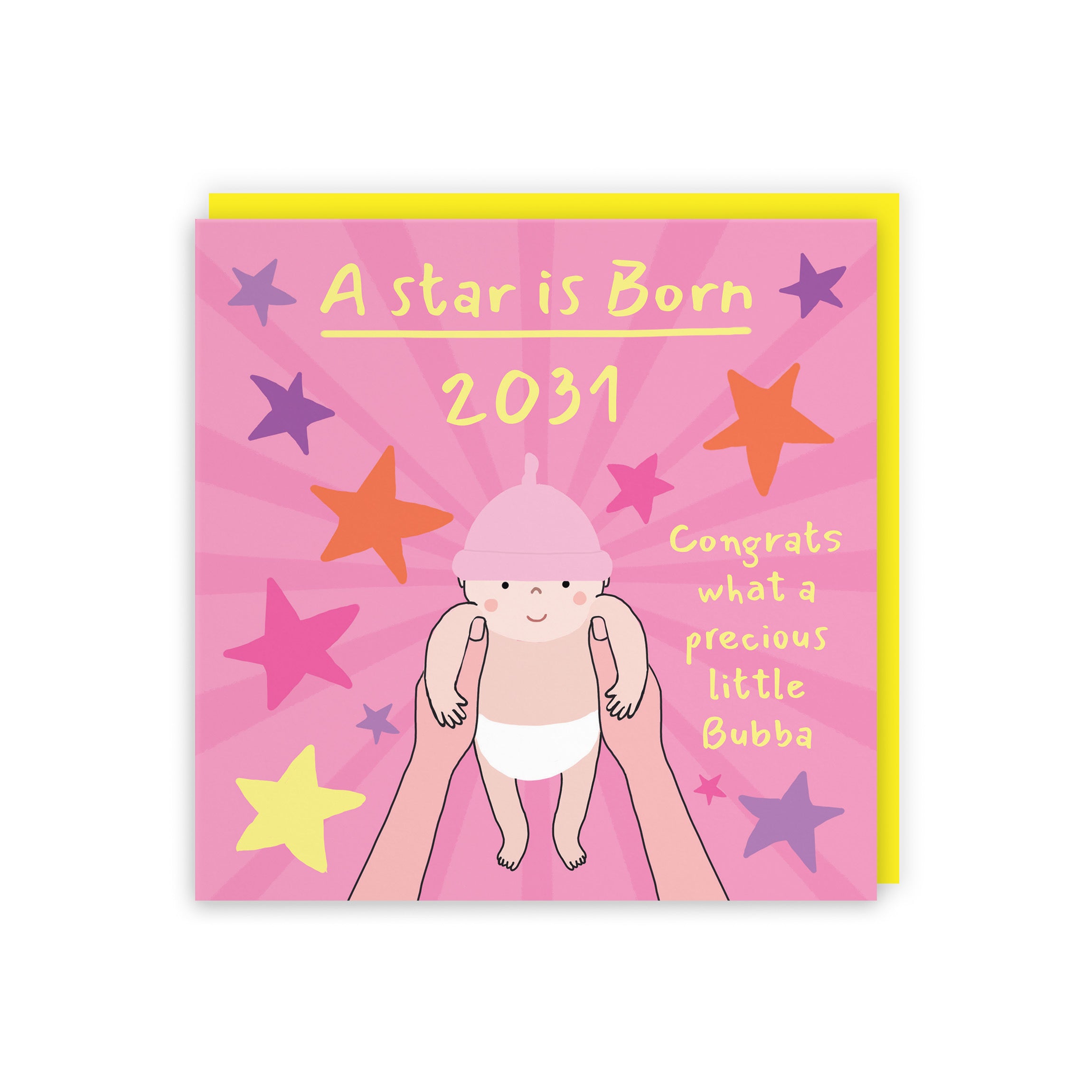 2031 New Baby Girl Congratulations Card Bundle Of Joy Laugh Out Loud - Default Title (GK00594)