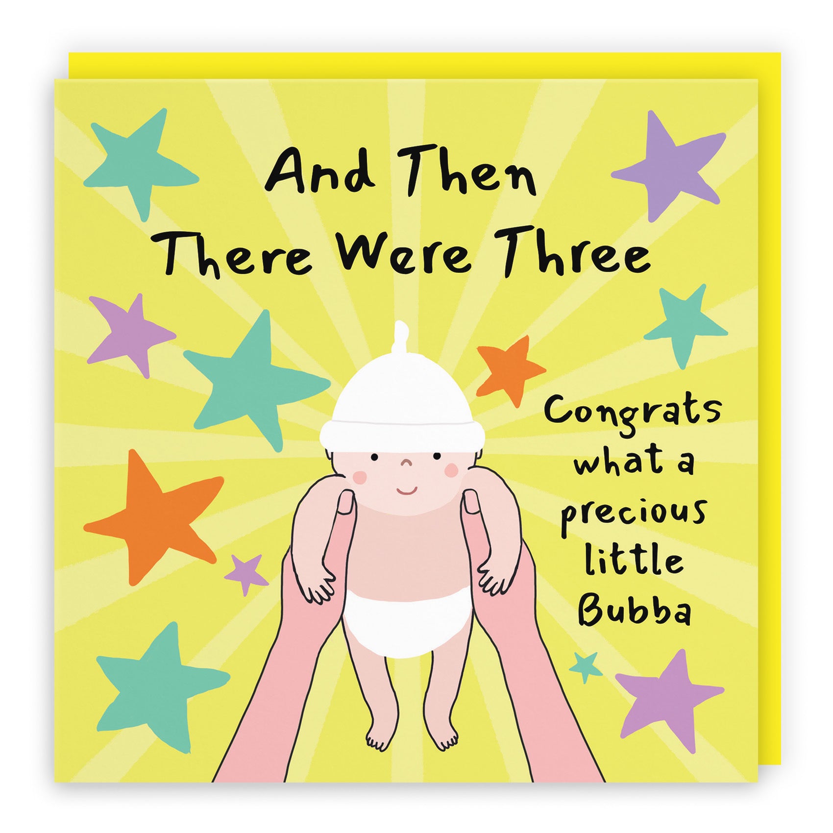 And Then There Were Three New Baby Congratulations Card Bundle Of Joy Laugh Out Loud - Default Title (GK00595)