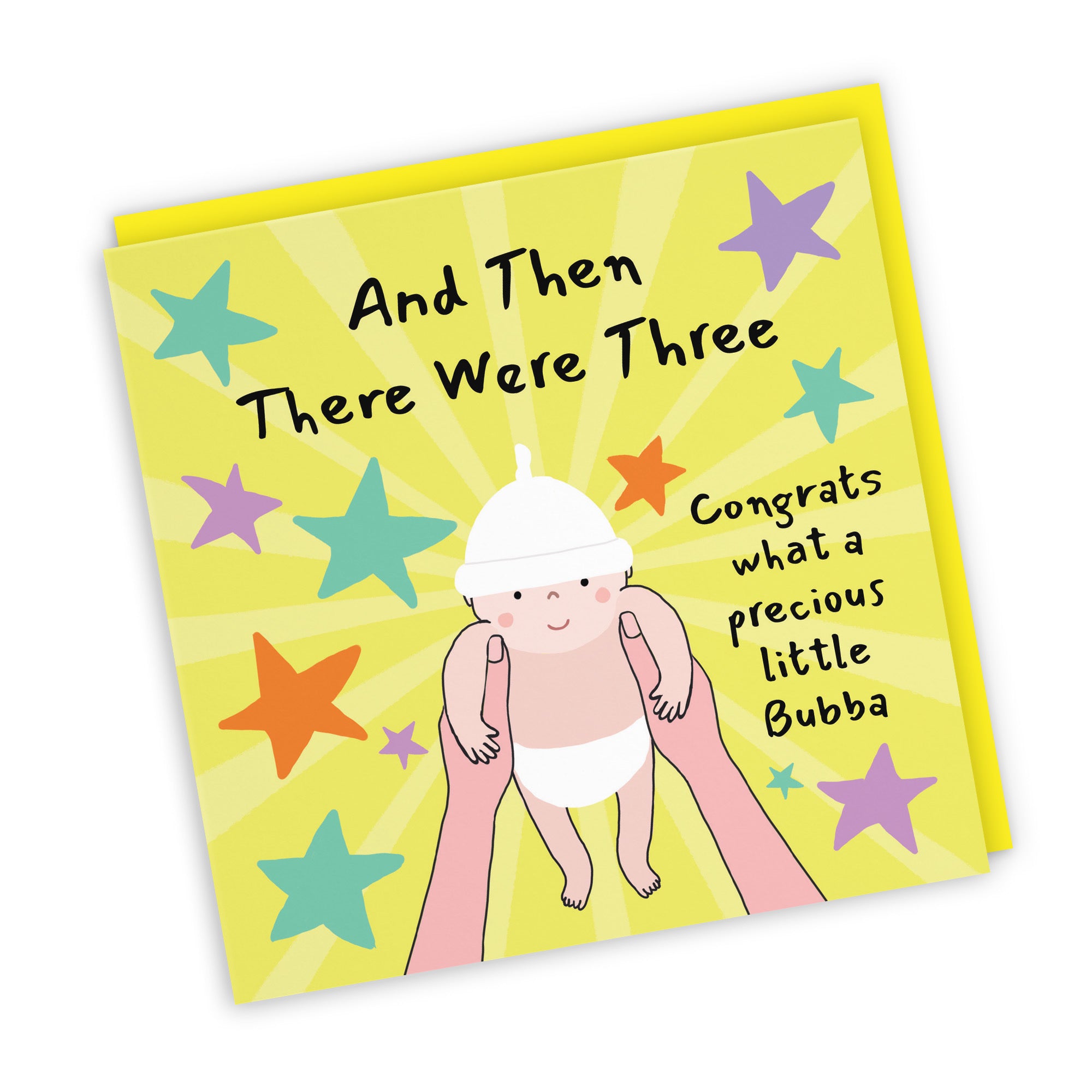 And Then There Were Three New Baby Congratulations Card Bundle Of Joy Laugh Out Loud - Default Title (GK00595)
