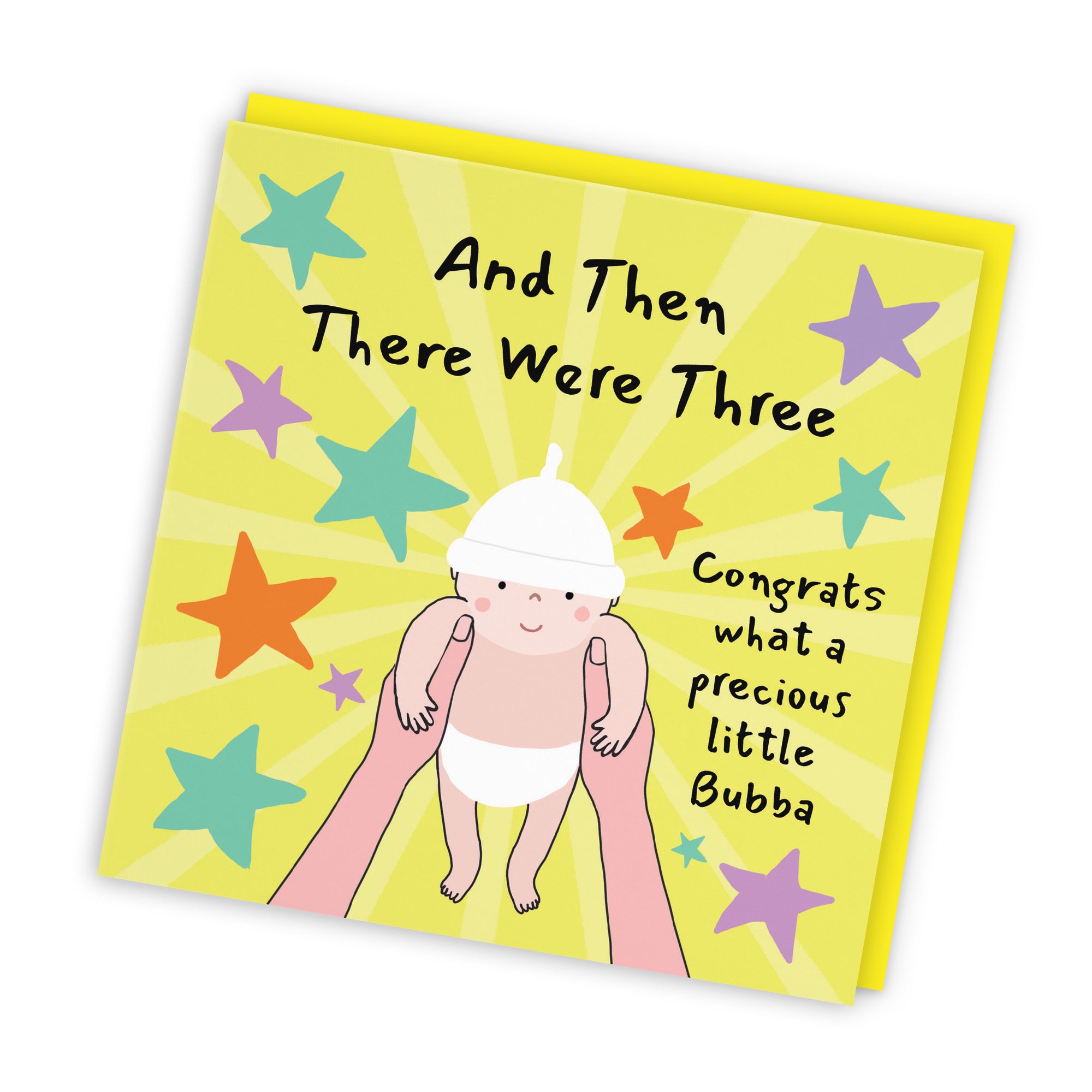 And Then There Were Three New Baby Congratulations Card Bundle Of Joy Laugh Out Loud - Default Title (GK00595)