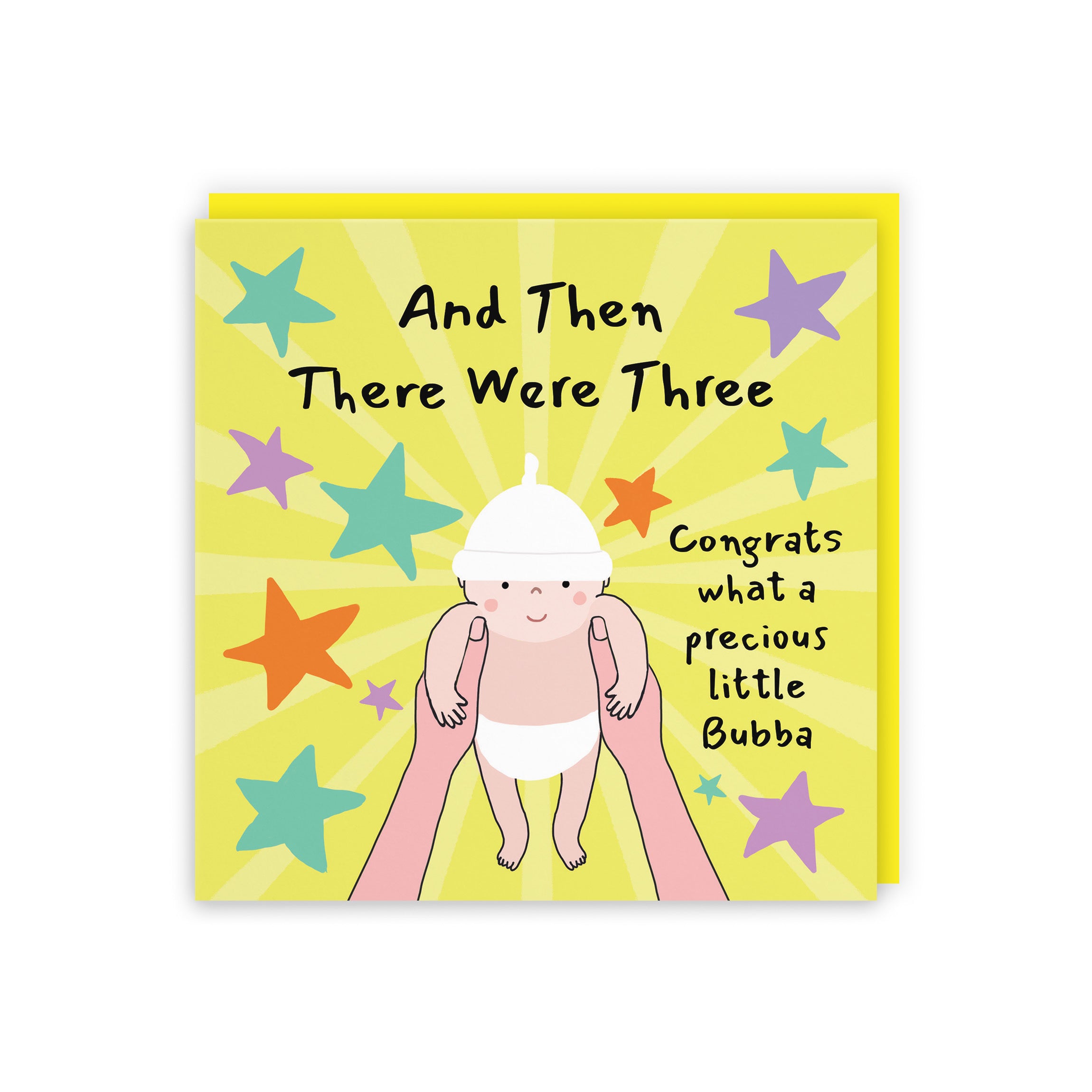 And Then There Were Three New Baby Congratulations Card Bundle Of Joy Laugh Out Loud - Default Title (GK00595)