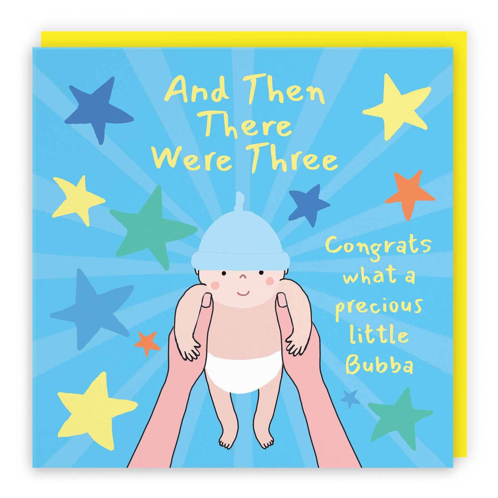 And Then There Were Three New Baby Boy Congratulations Card Bundle Of Joy Laugh Out Loud - Default Title (GK00596)
