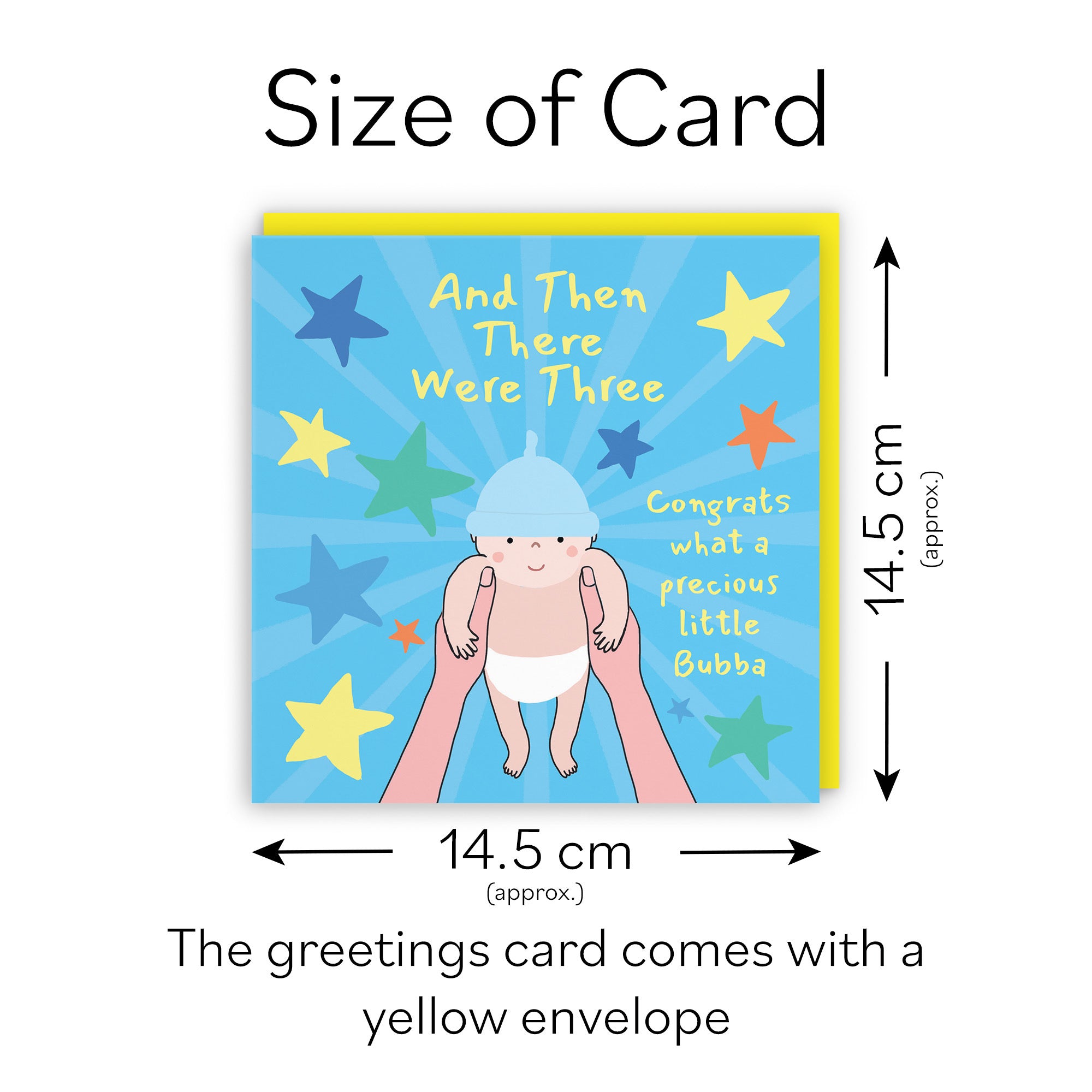 And Then There Were Three New Baby Boy Congratulations Card Bundle Of Joy Laugh Out Loud - Default Title (GK00596)