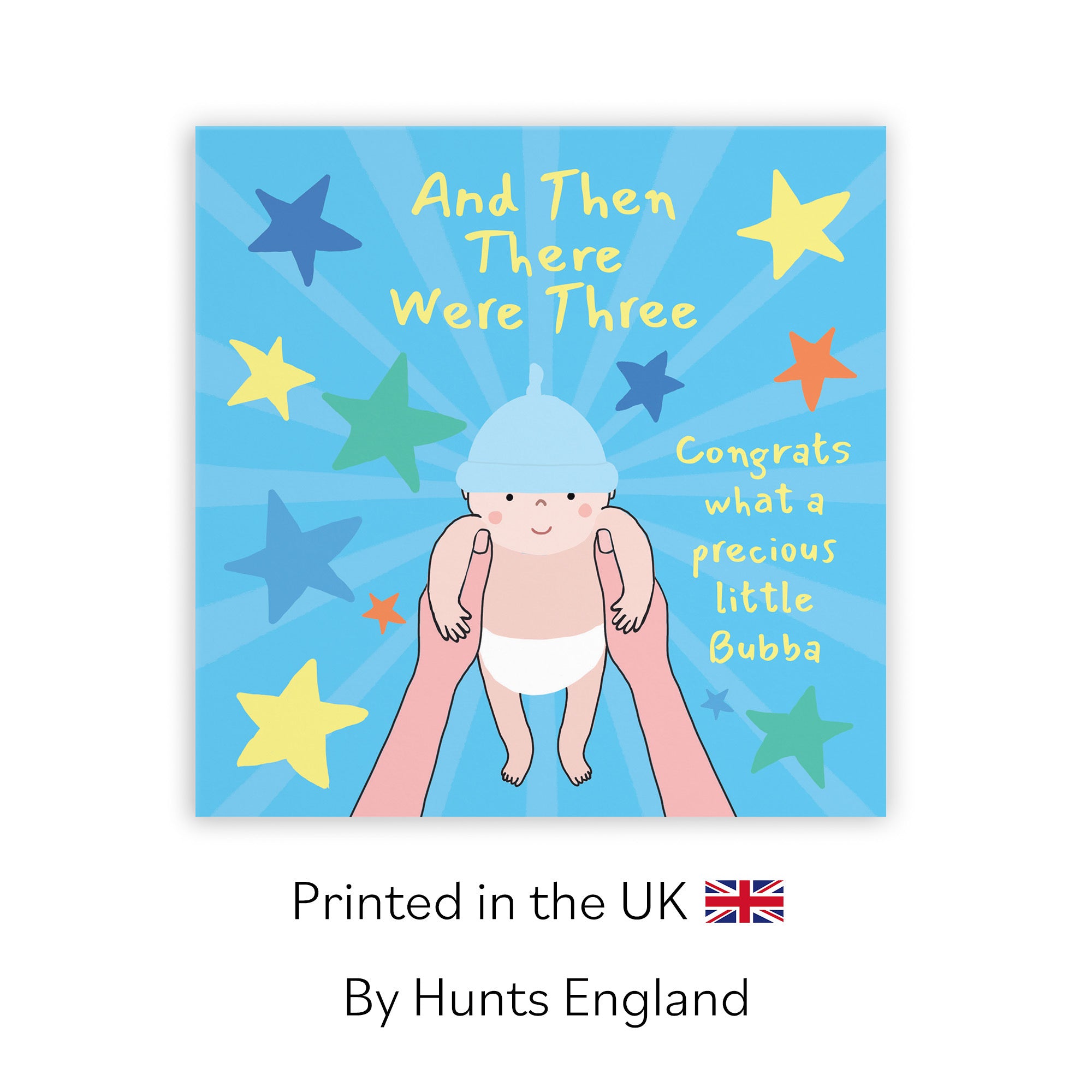 And Then There Were Three New Baby Boy Congratulations Card Bundle Of Joy Laugh Out Loud - Default Title (GK00596)