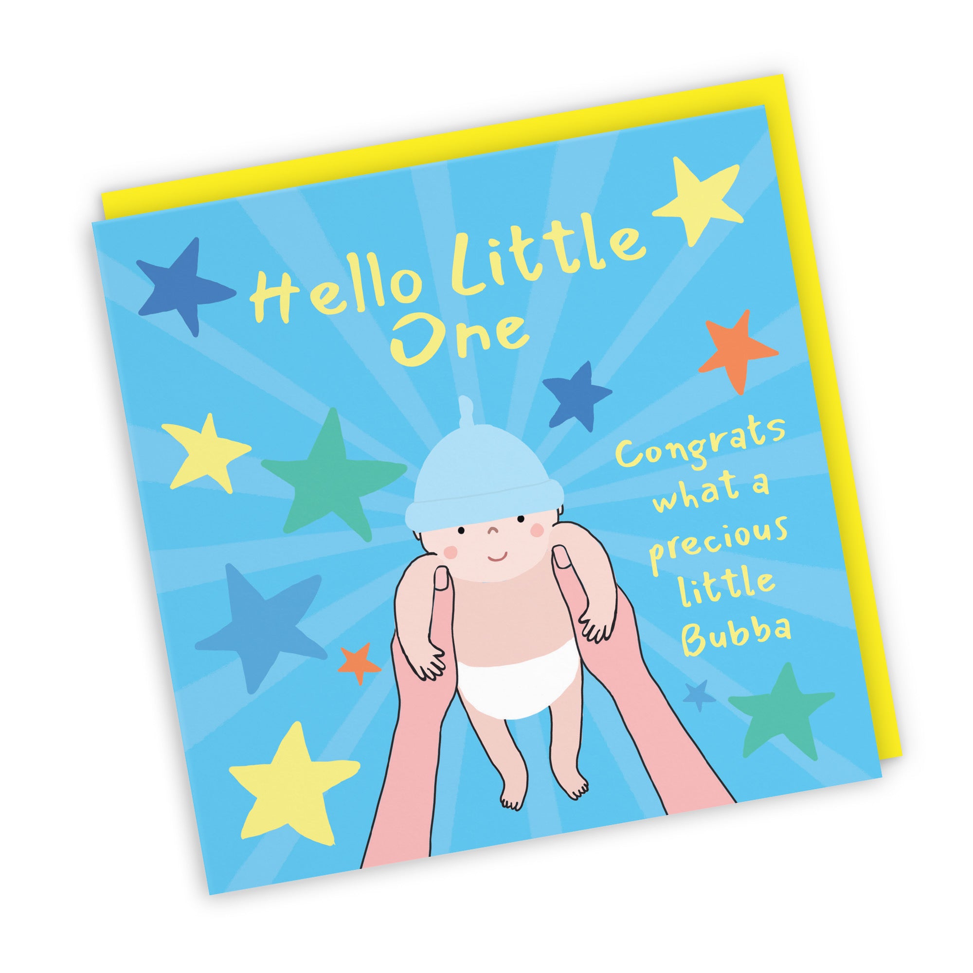 Hello Little One New Baby Boy Congratulations Card Bundle Of Joy Laugh Out Loud - Default Title (GK00599)