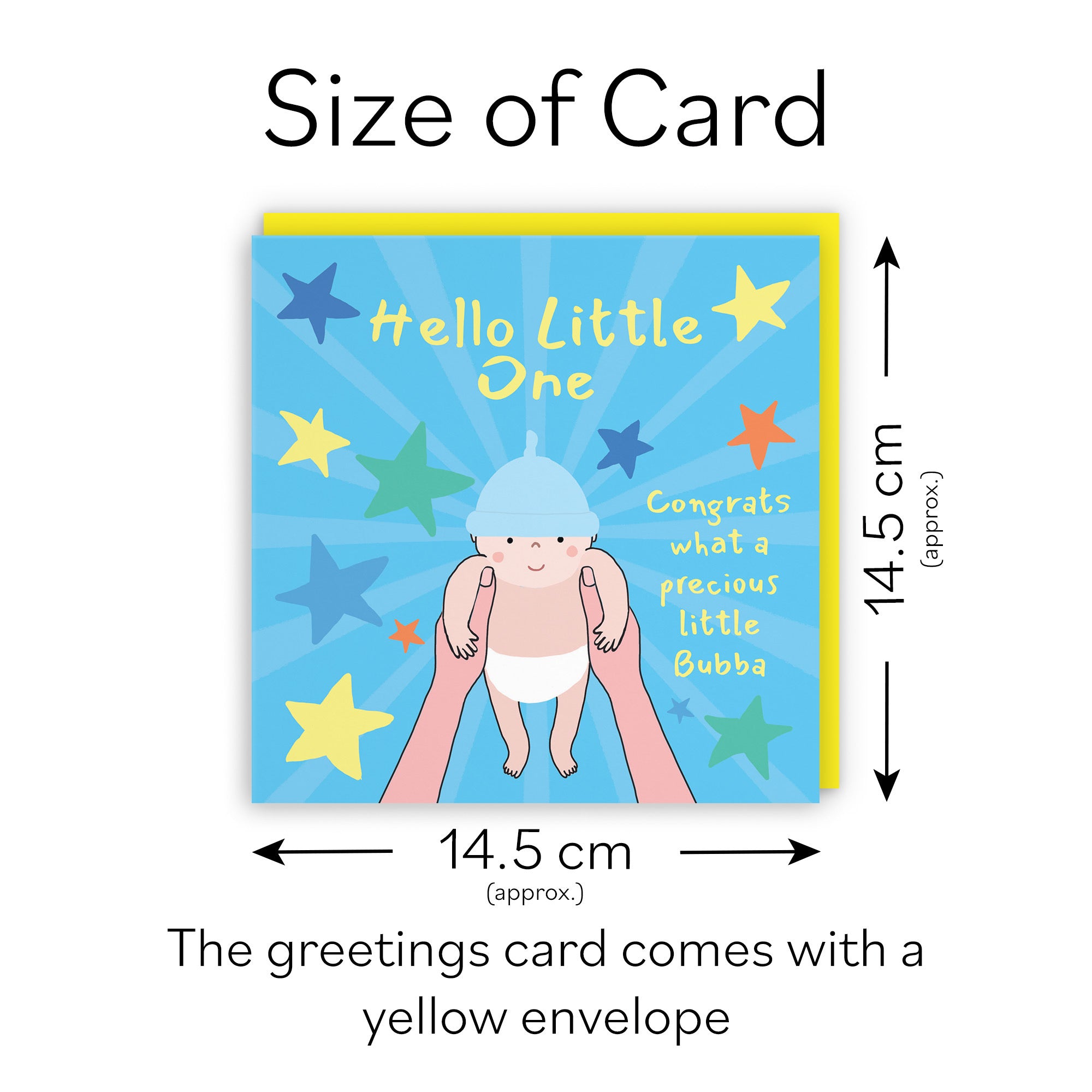 Hello Little One New Baby Boy Congratulations Card Bundle Of Joy Laugh Out Loud - Default Title (GK00599)
