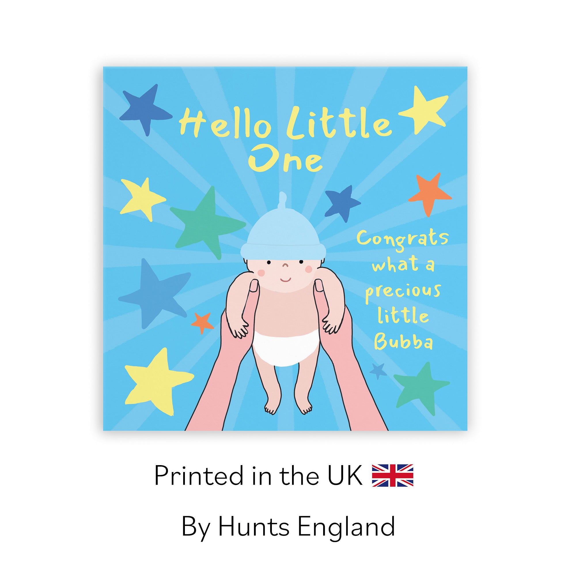 Hello Little One New Baby Boy Congratulations Card Bundle Of Joy Laugh Out Loud - Default Title (GK00599)