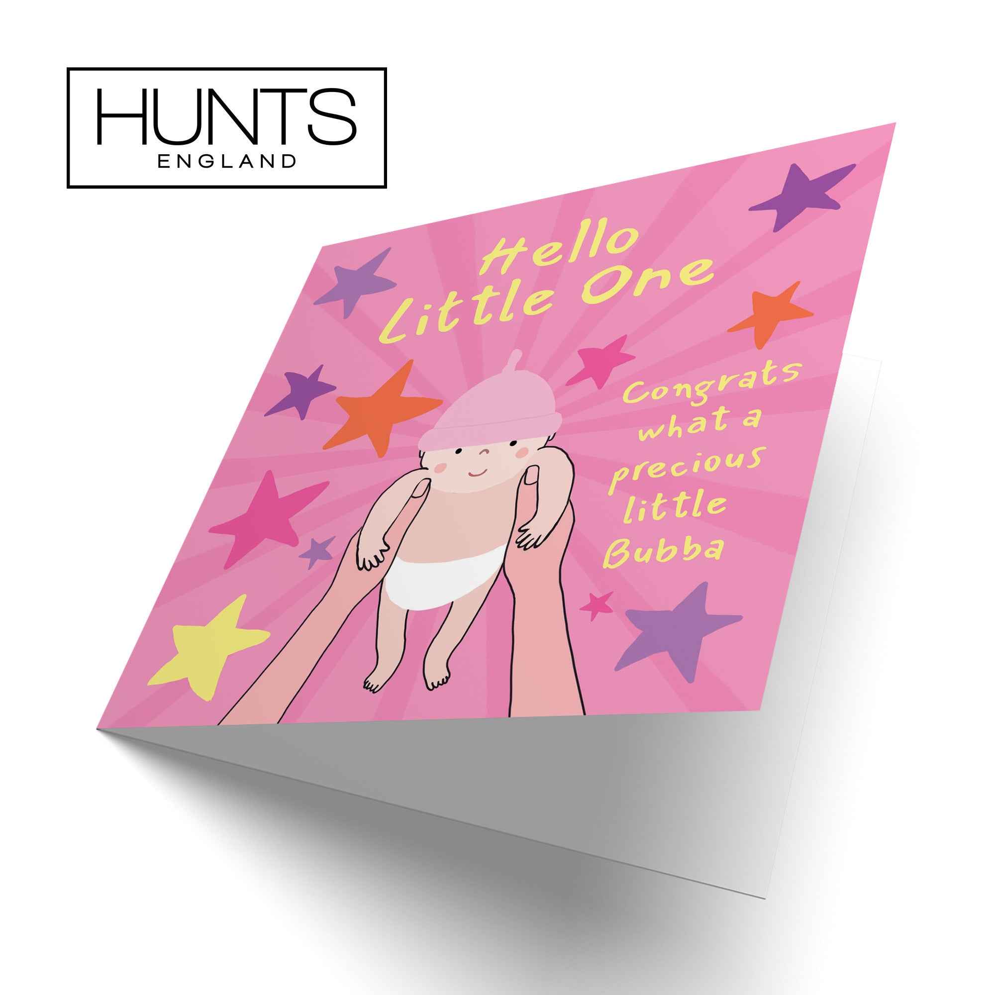 Hello Little One New Baby Girl Congratulations Card Bundle Of Joy Laugh Out Loud - Default Title (GK00600)