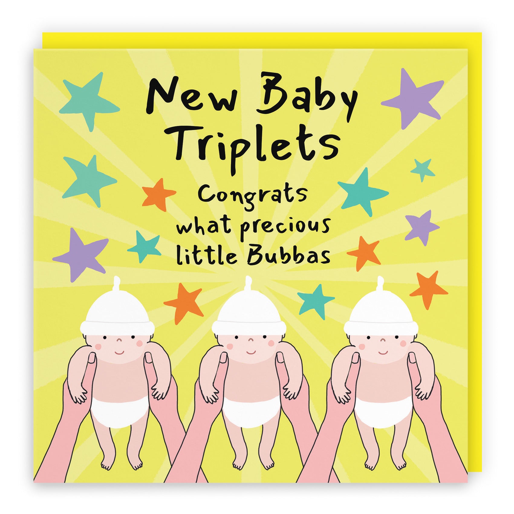 Triplets New Baby Congratulations Card Bundle Of Joy Laugh Out Loud - Default Title (GK00601)