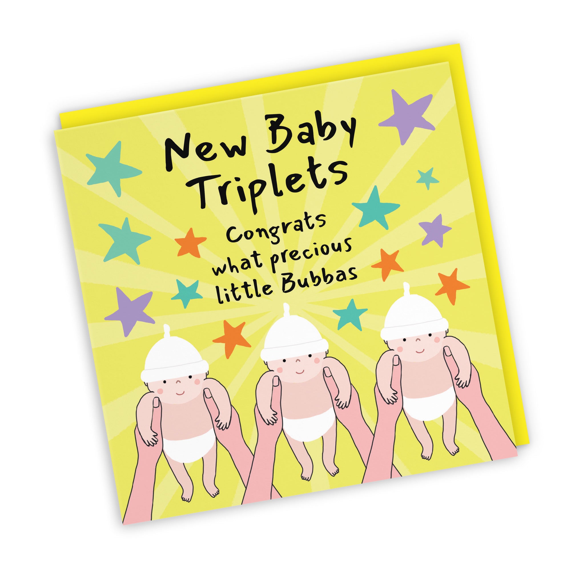 Triplets New Baby Congratulations Card Bundle Of Joy Laugh Out Loud - Default Title (GK00601)