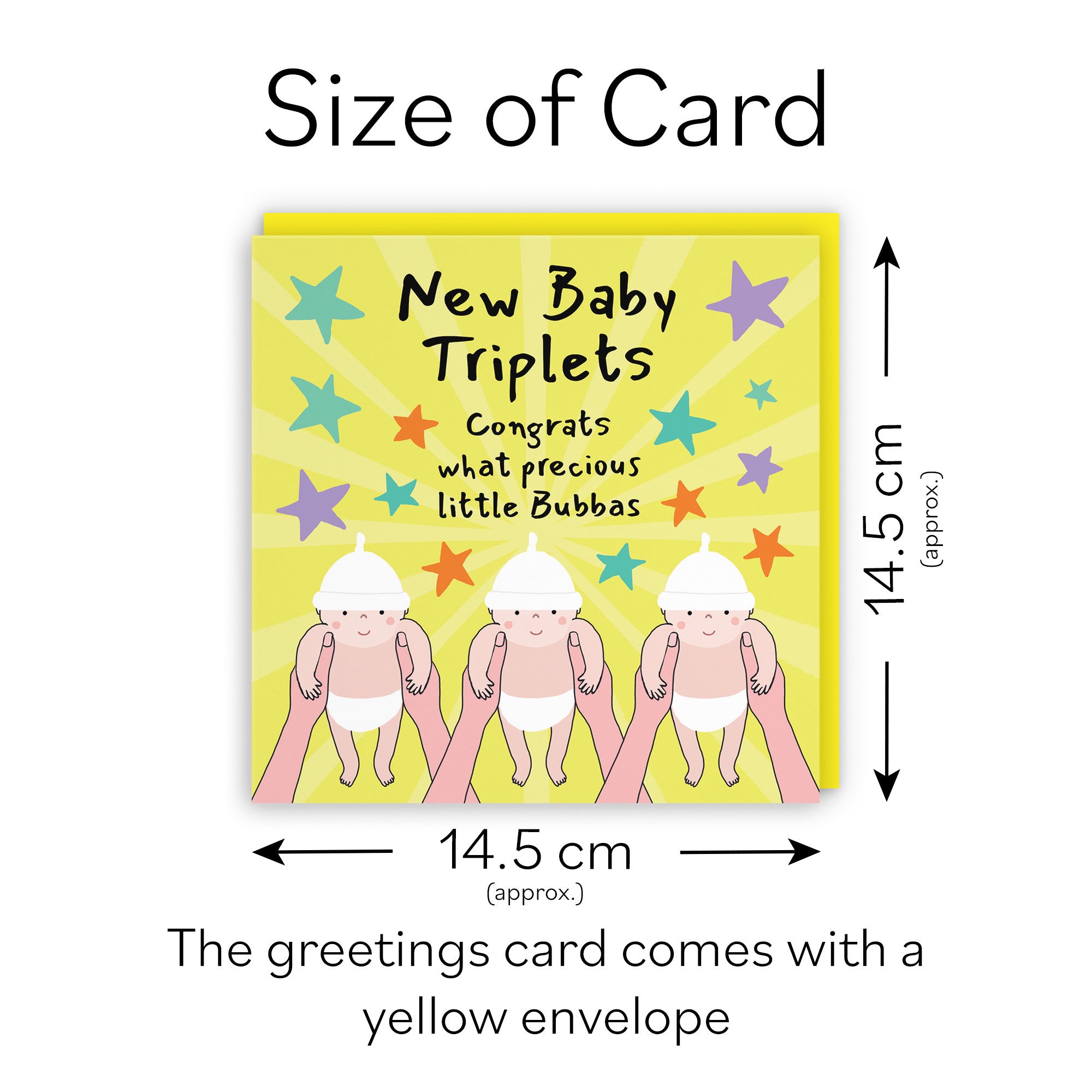 Triplets New Baby Congratulations Card Bundle Of Joy Laugh Out Loud - Default Title (GK00601)