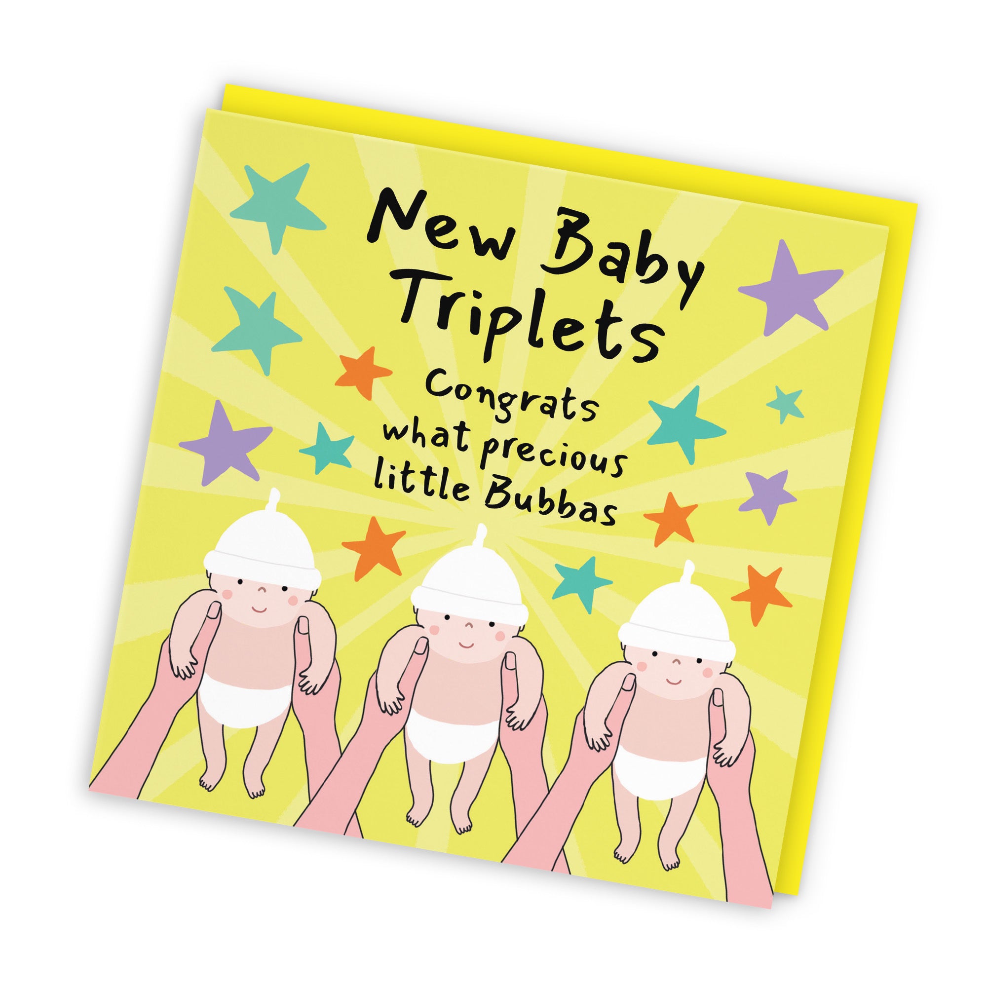 Triplets New Baby Congratulations Card Bundle Of Joy Laugh Out Loud - Default Title (GK00601)