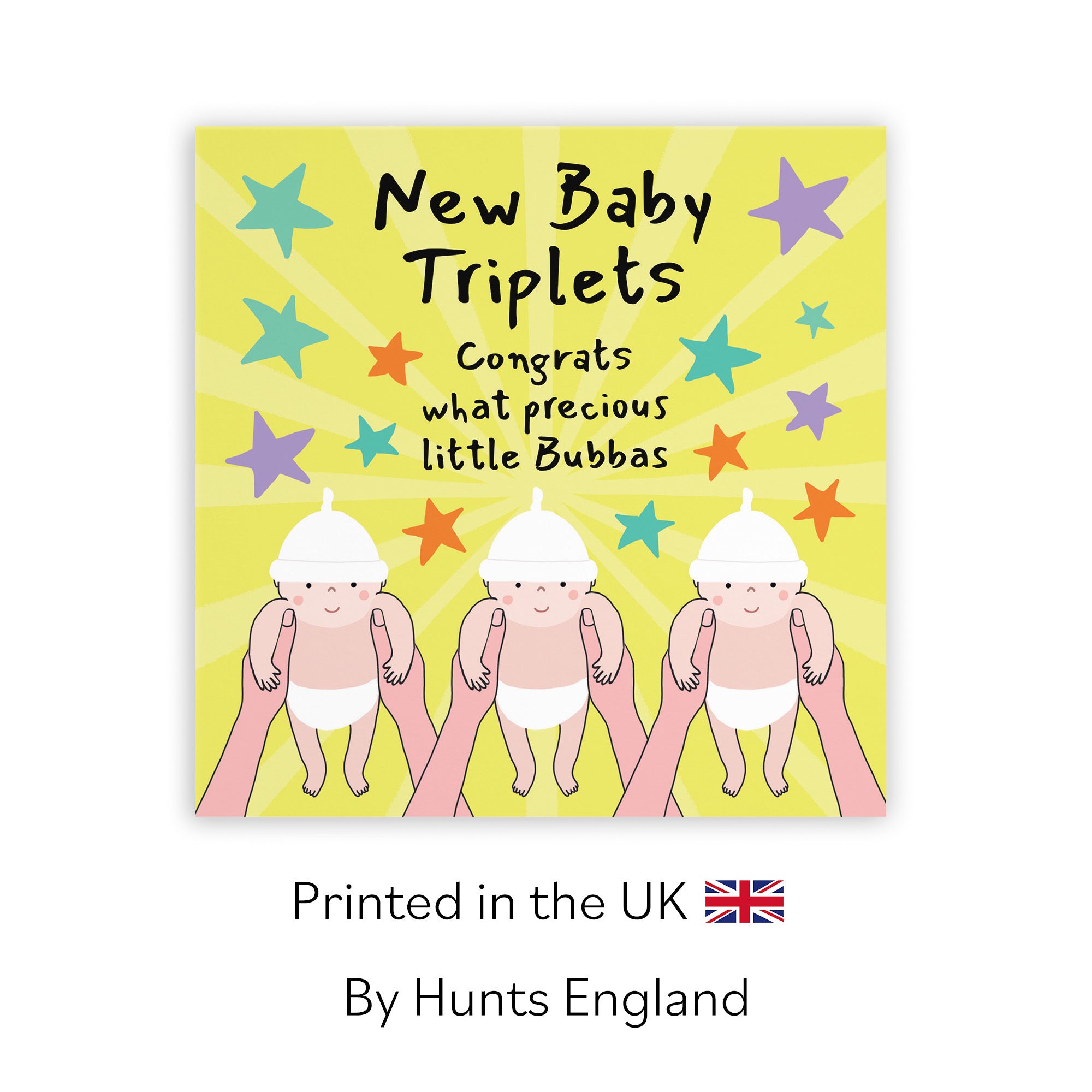 Triplets New Baby Congratulations Card Bundle Of Joy Laugh Out Loud - Default Title (GK00601)
