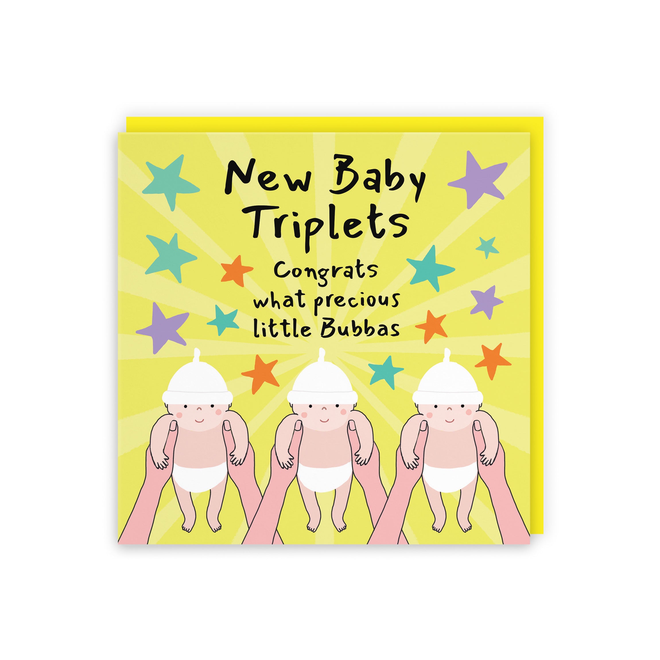 Triplets New Baby Congratulations Card Bundle Of Joy Laugh Out Loud - Default Title (GK00601)