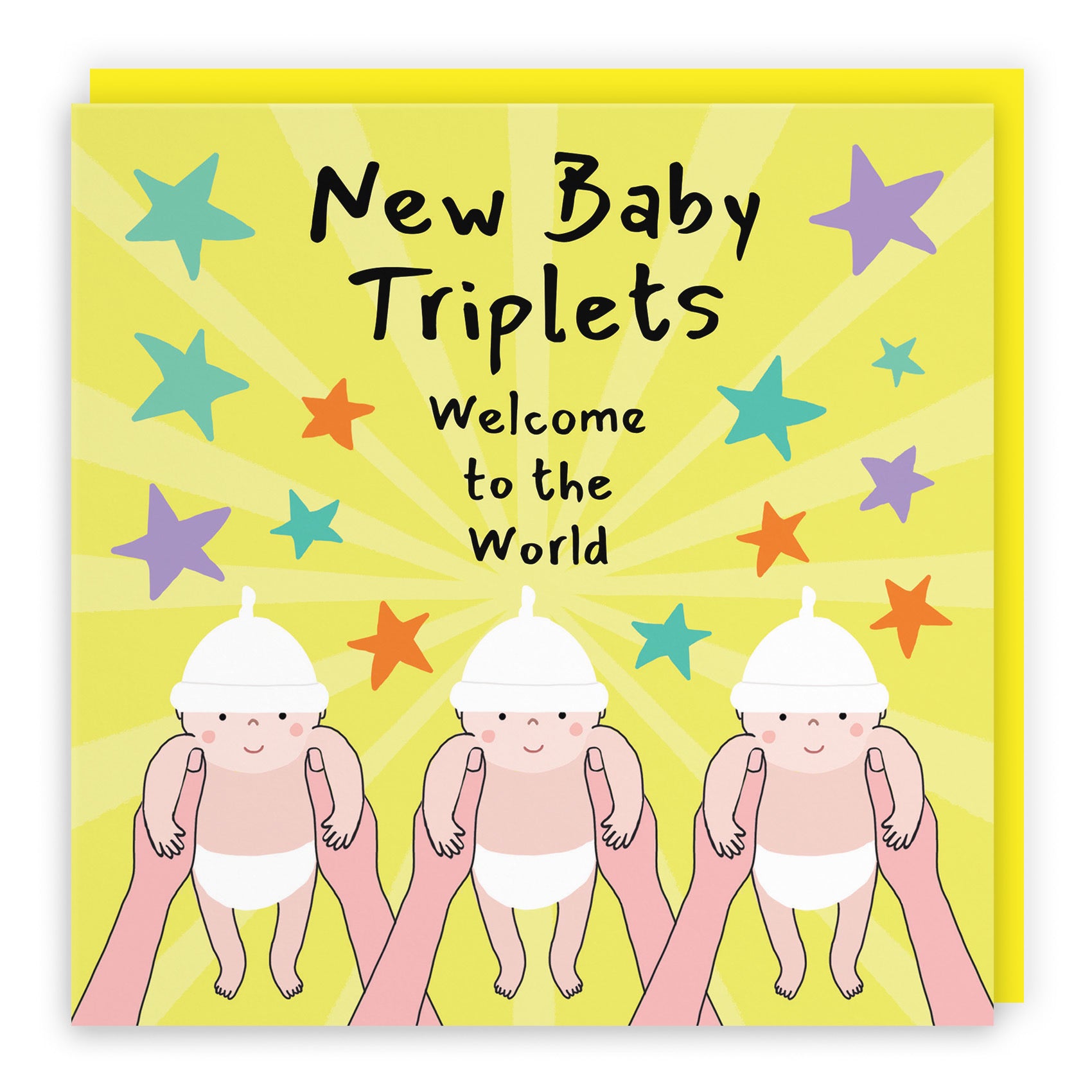 Triplets Welcome To The World New Baby Congratulations Card Bundle Of Joy Laugh Out Loud - Default Title (GK00602)
