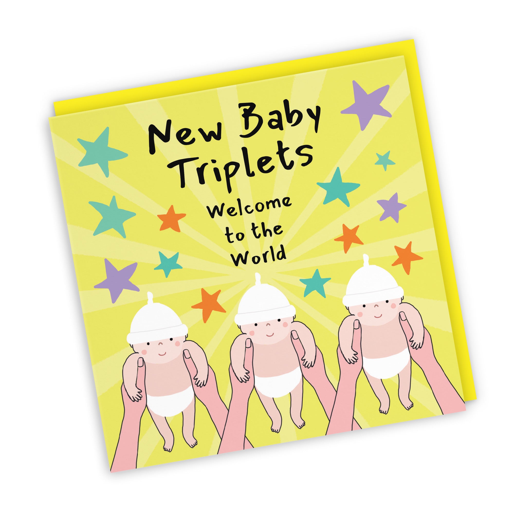 Triplets Welcome To The World New Baby Congratulations Card Bundle Of Joy Laugh Out Loud - Default Title (GK00602)