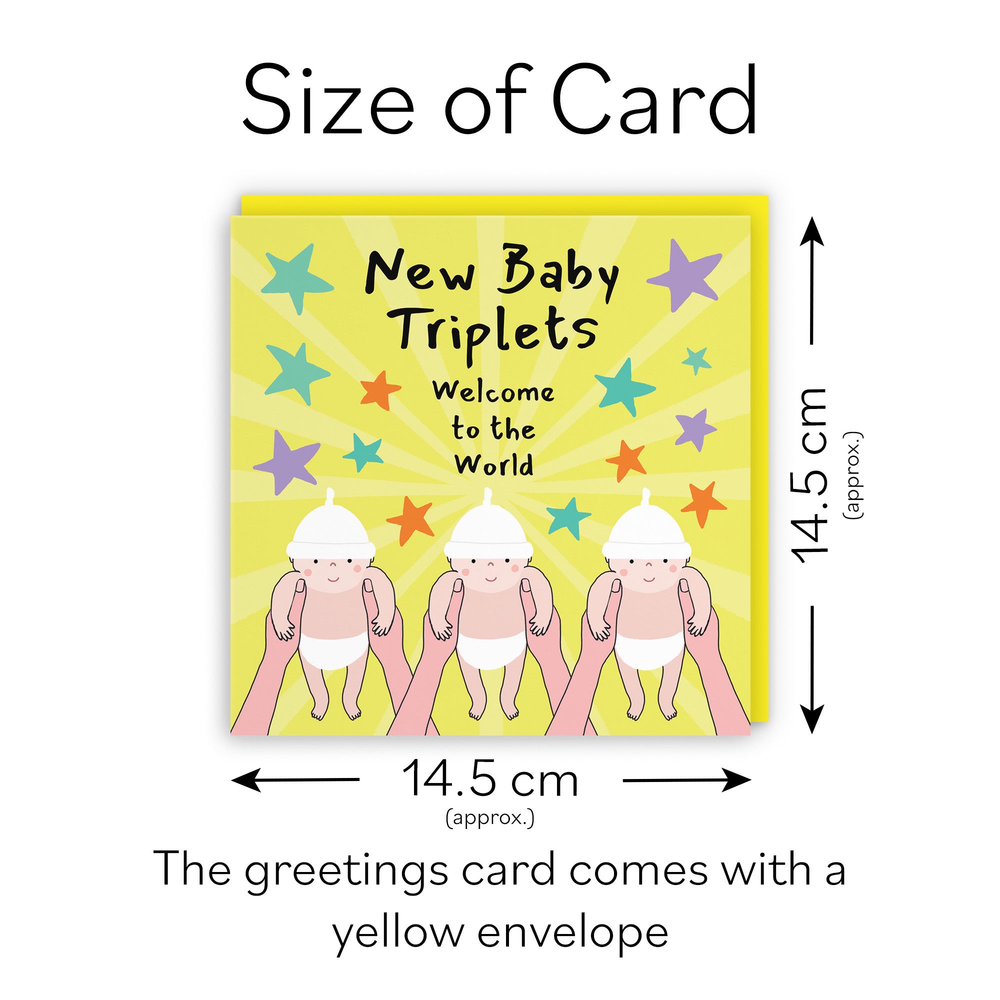 Triplets Welcome To The World New Baby Congratulations Card Bundle Of Joy Laugh Out Loud - Default Title (GK00602)