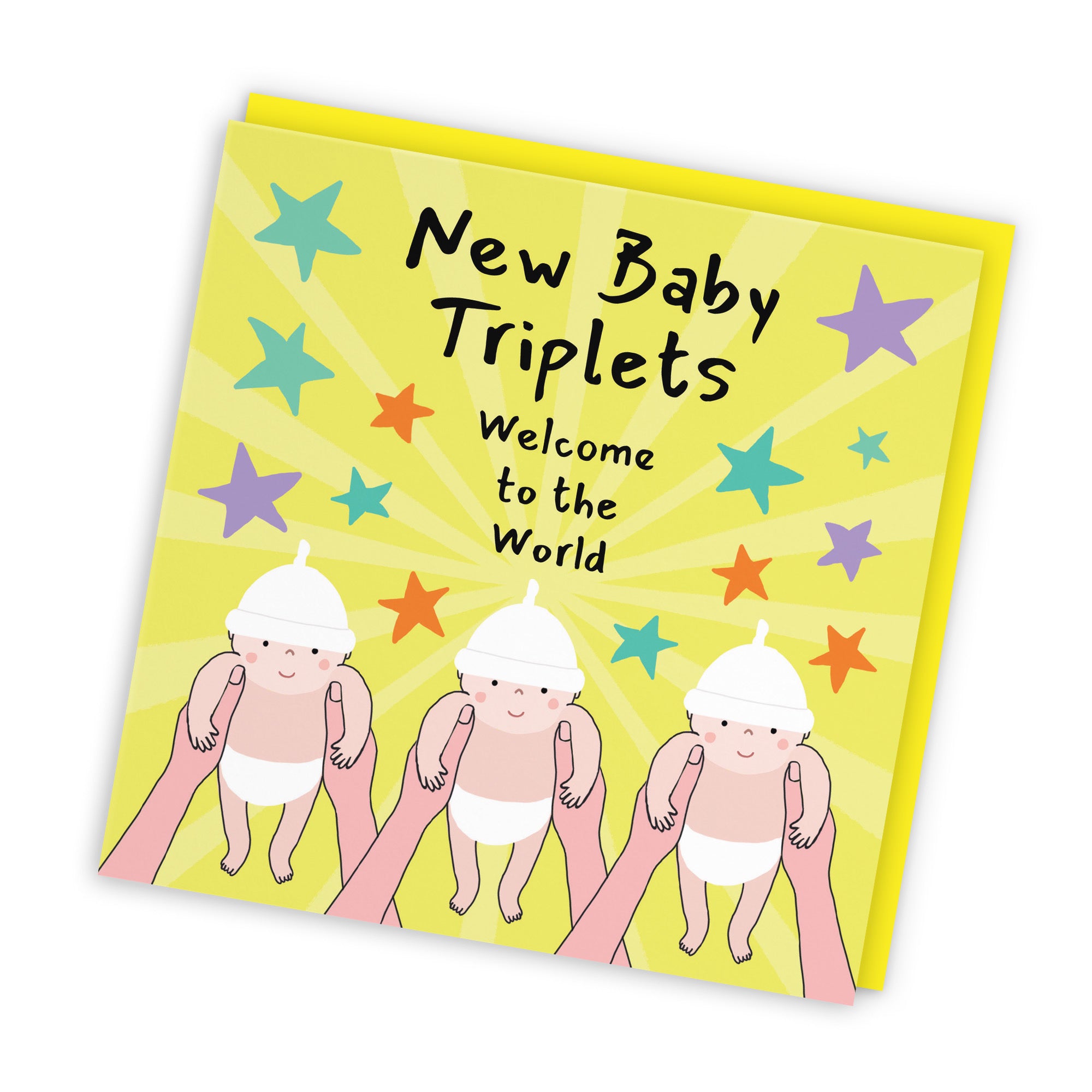 Triplets Welcome To The World New Baby Congratulations Card Bundle Of Joy Laugh Out Loud - Default Title (GK00602)