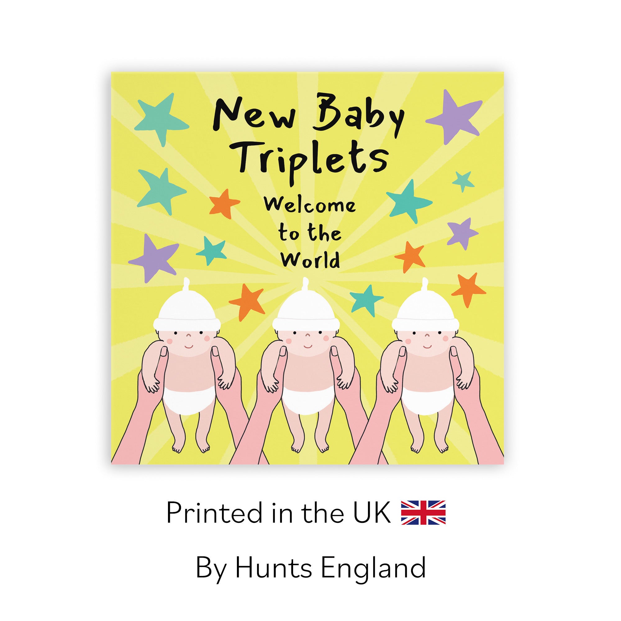 Triplets Welcome To The World New Baby Congratulations Card Bundle Of Joy Laugh Out Loud - Default Title (GK00602)